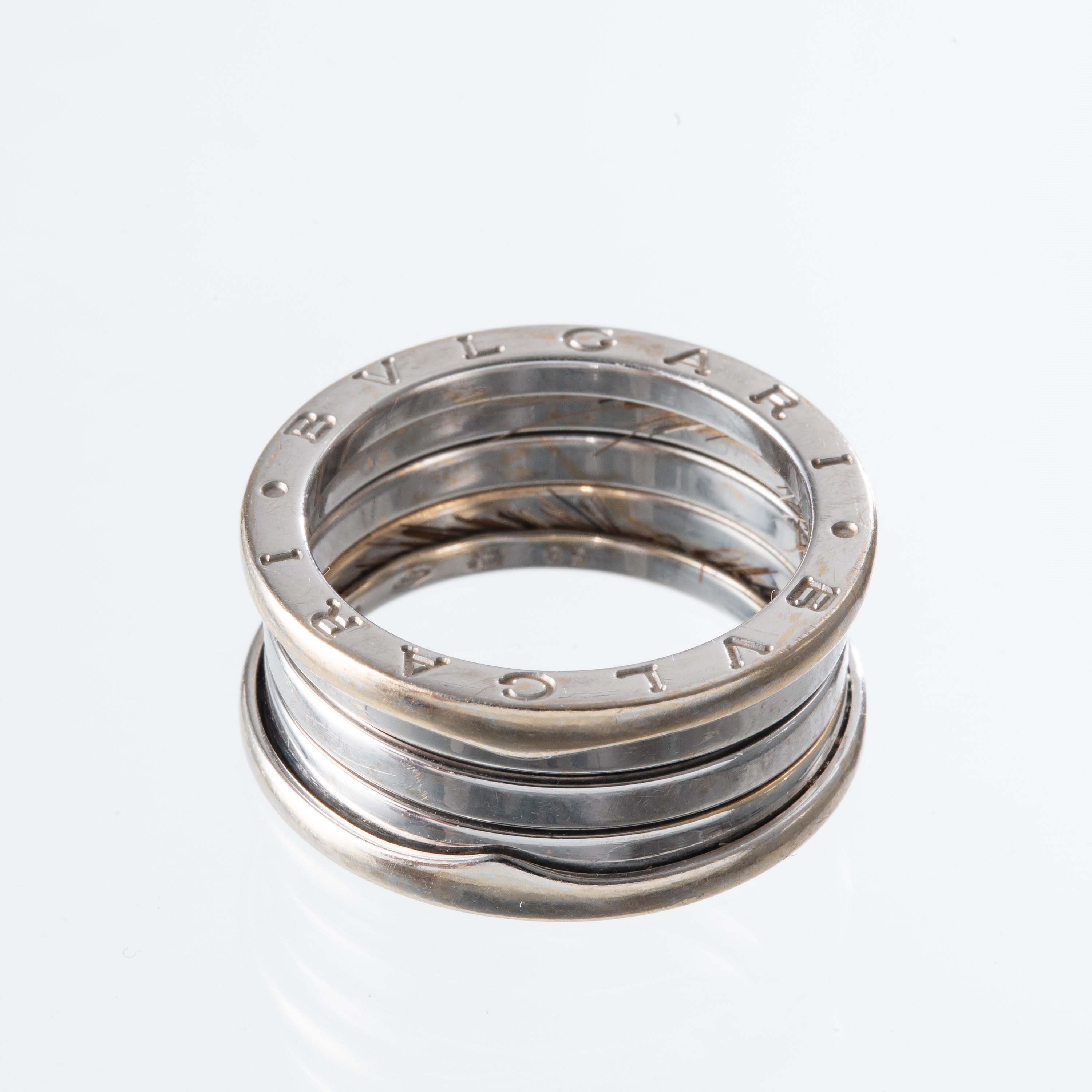 Bulgari - Anello B01 in oro bianco 18 kt