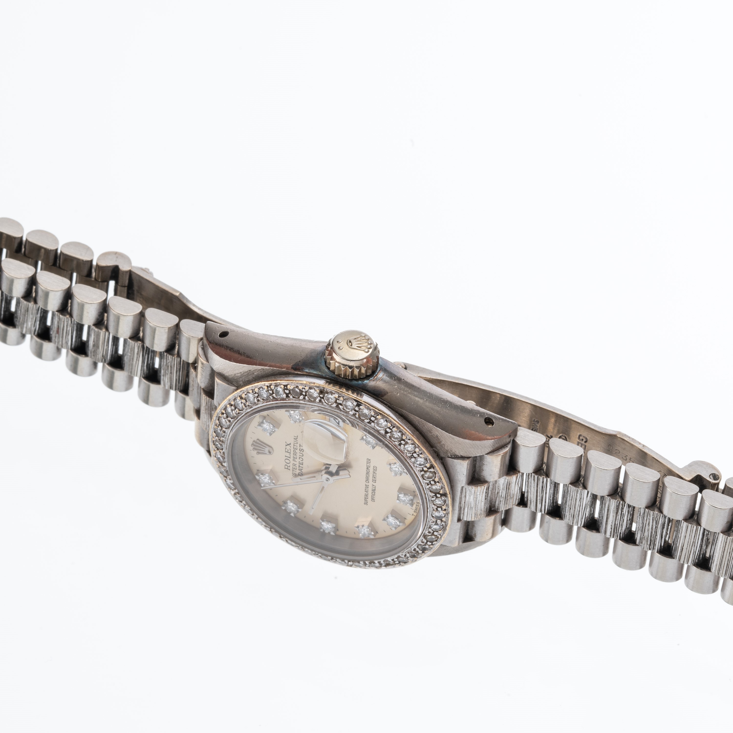 Rolex - Datejust 69279 (1982) — Orologio solo tempo automatico in oro bianco 18 kt con diamanti e...