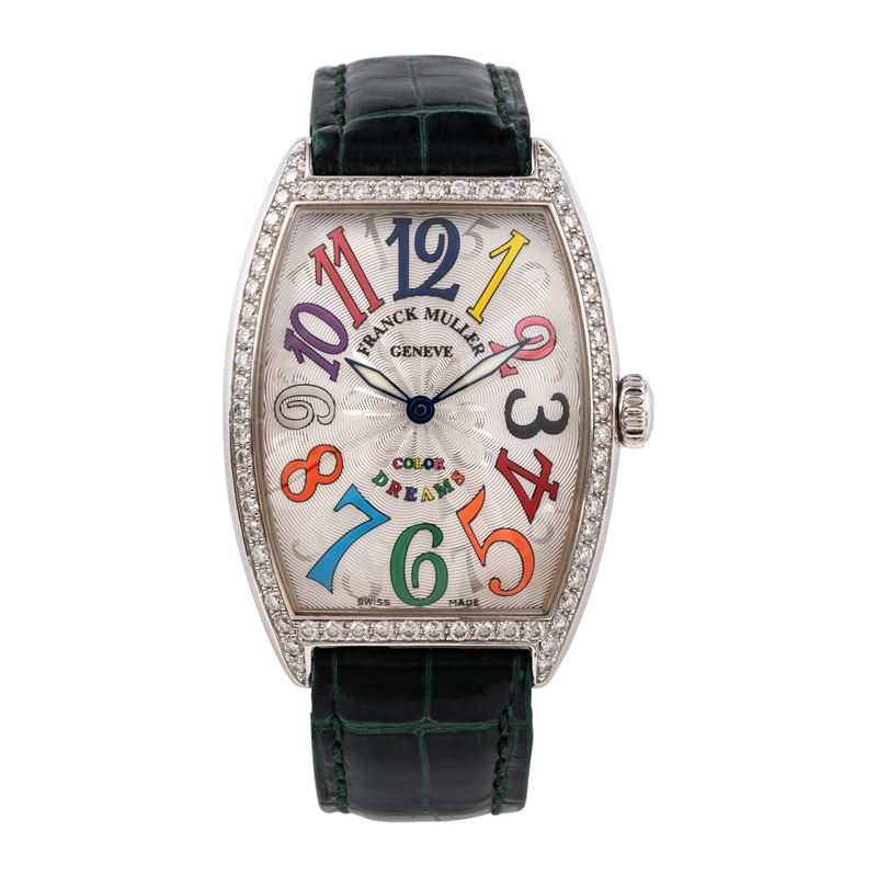 Franck Muller - Color Dreams 2852QZ – orologio solo tempo al quarzo in acciaio con ghiera diamant...