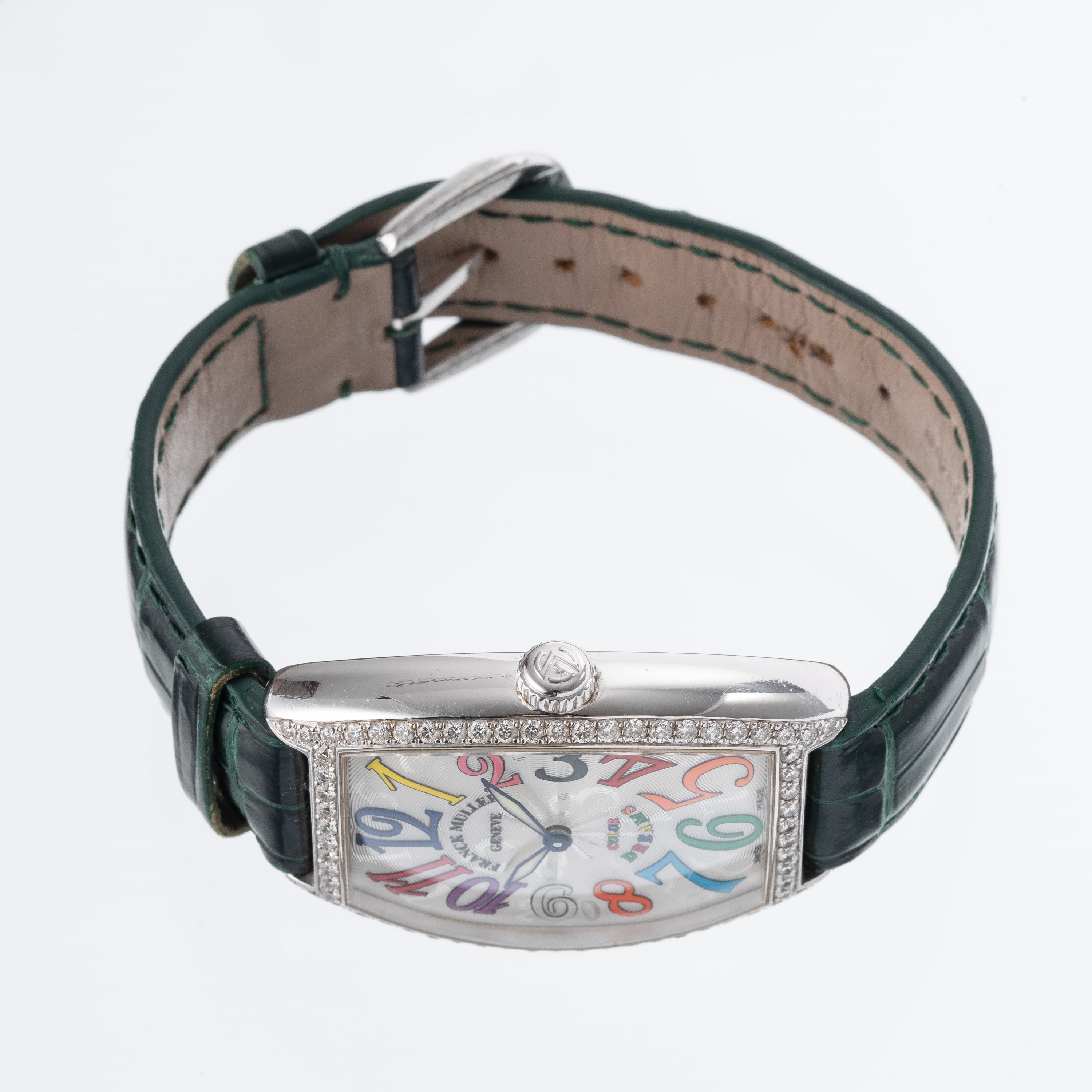 Franck Muller - Color Dreams 2852QZ – orologio solo tempo al quarzo in acciaio con ghiera diamant...
