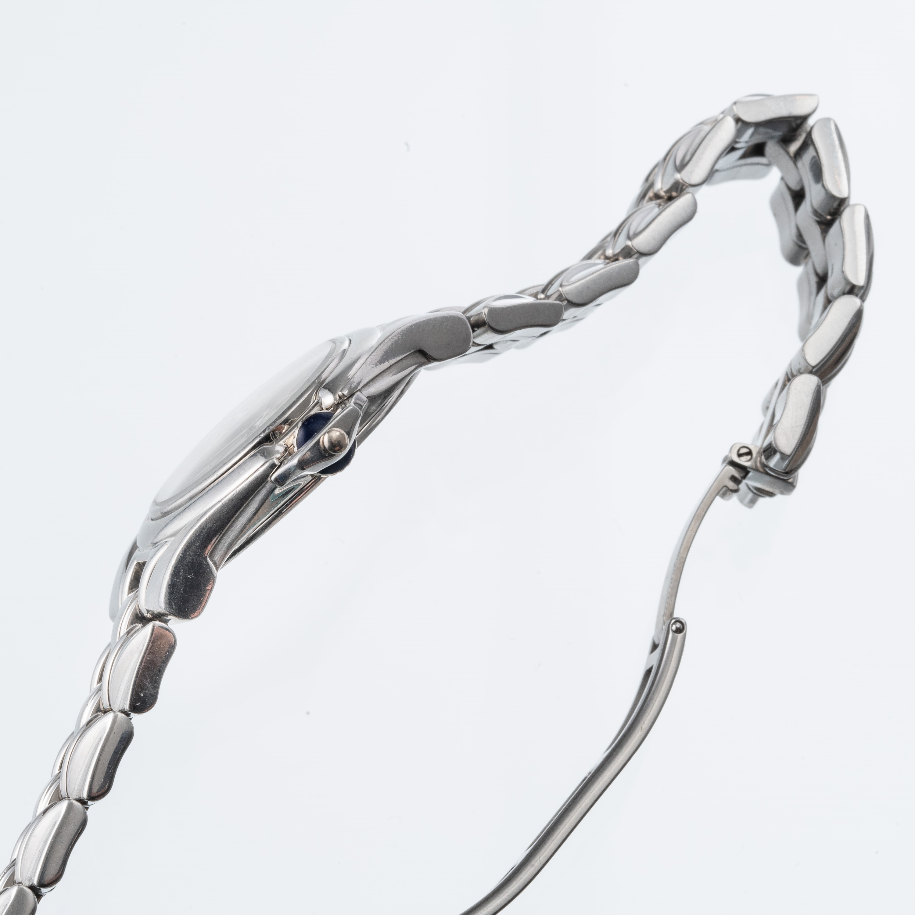 Patek Philippe - Sculpture, orologio da donna solo tempo al quarzo in acciaio con quadrante in ma...
