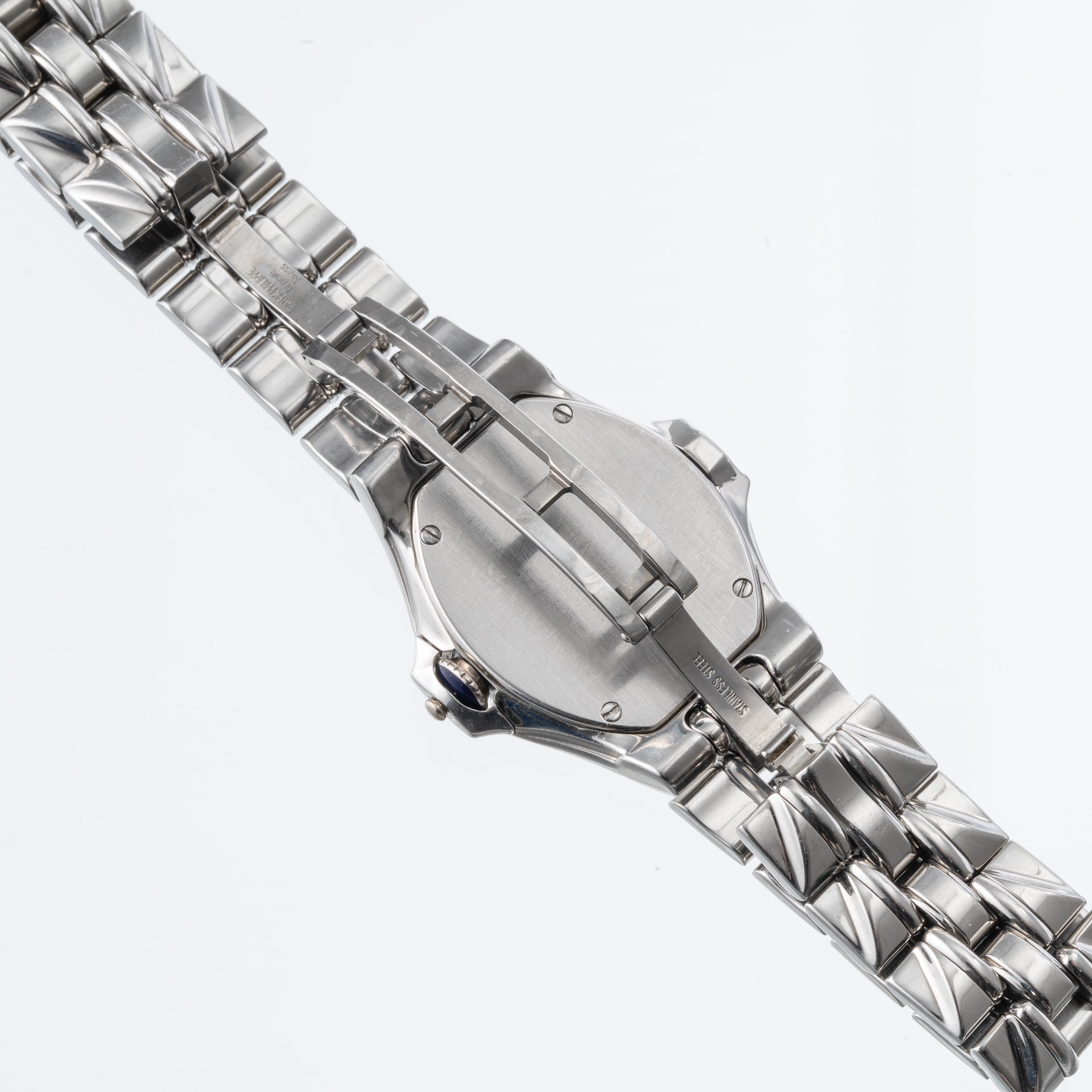 Patek Philippe - Sculpture, orologio da donna solo tempo al quarzo in acciaio con quadrante in ma...