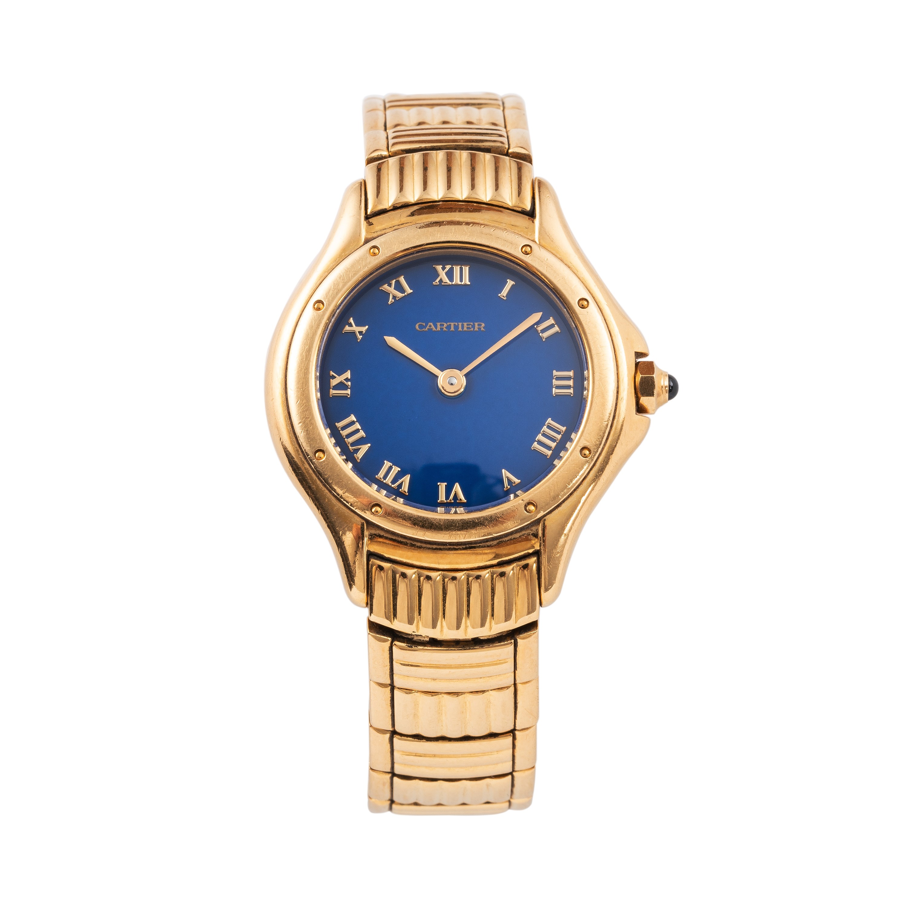 Cartier - Cougar 11701, orologio da donna solo tempo al quarzo in oro giallo 18 kt con quadrante ...