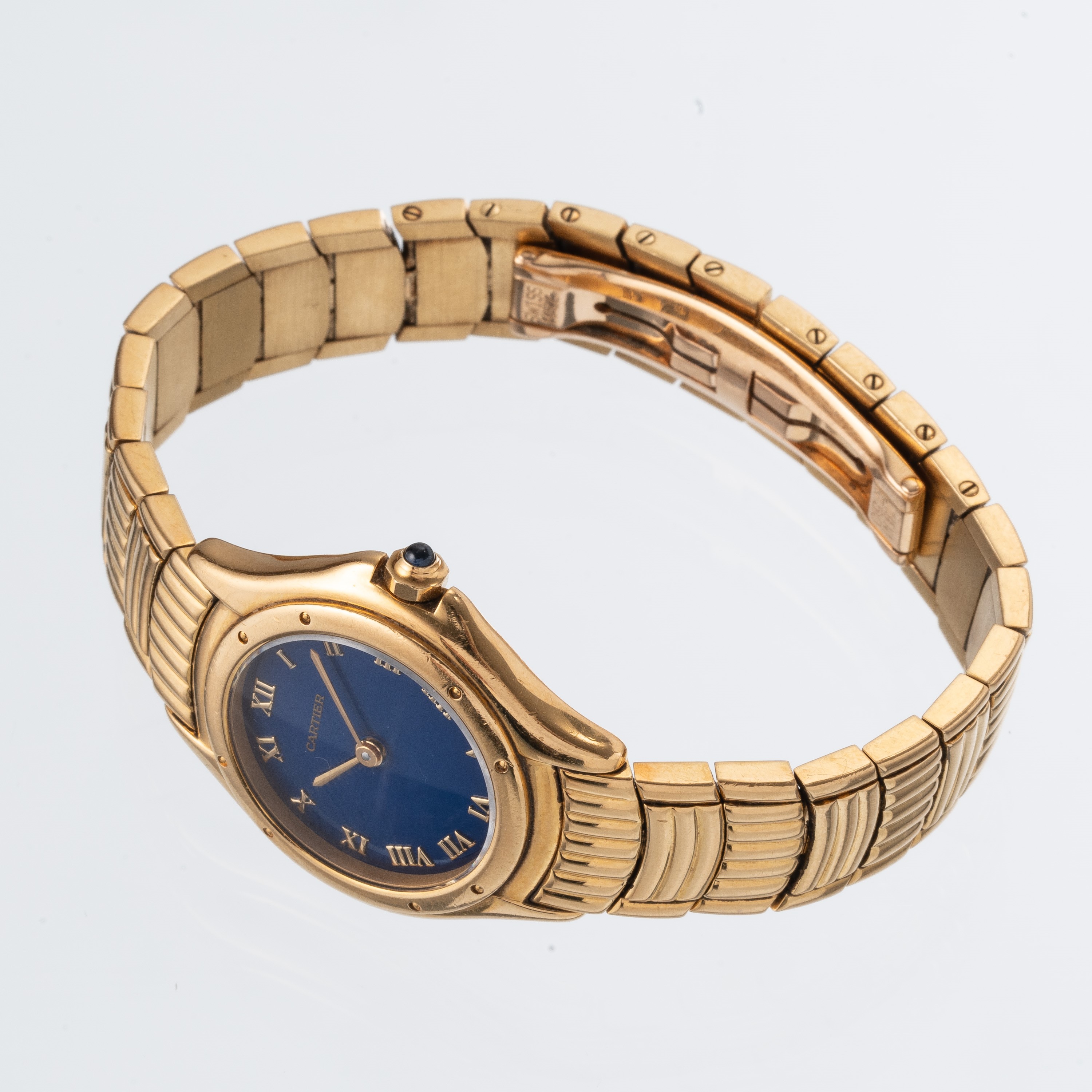Cartier - Cougar 11701, orologio da donna solo tempo al quarzo in oro giallo 18 kt con quadrante ...