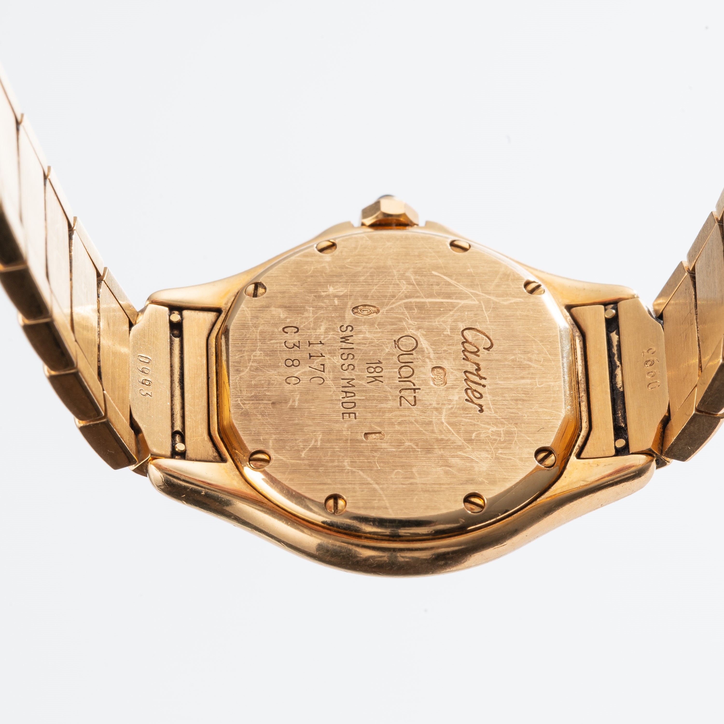Cartier - Cougar 11701, orologio da donna solo tempo al quarzo in oro giallo 18 kt con quadrante ...