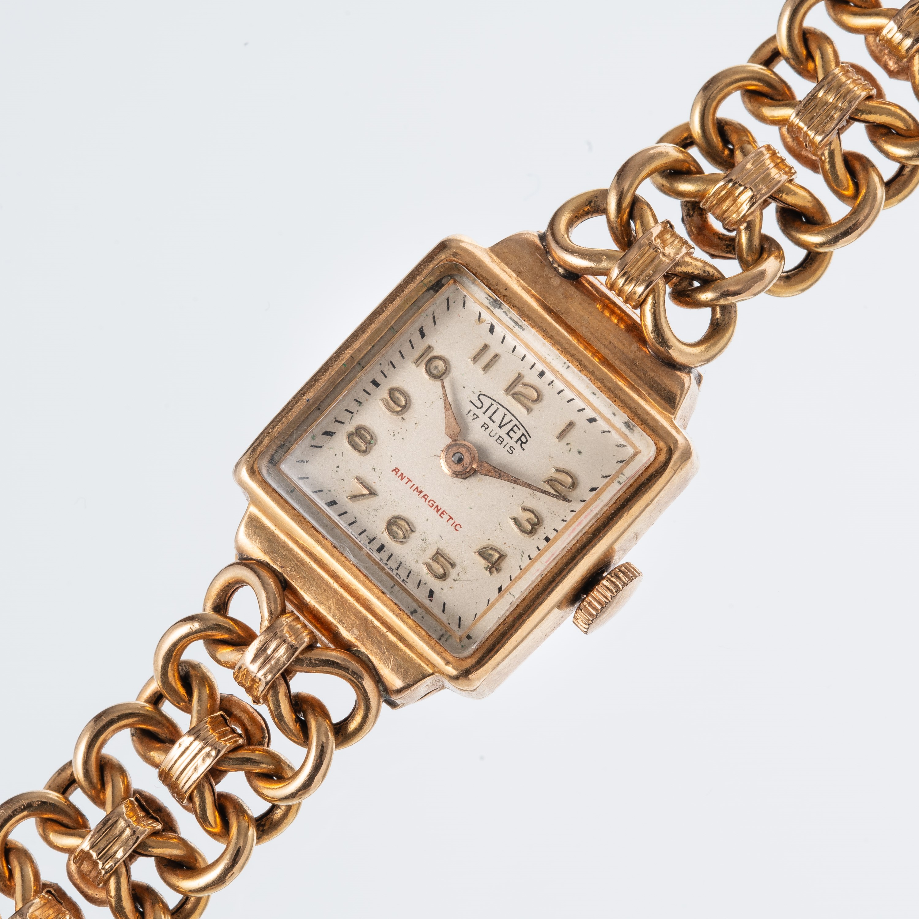 Orologio da donna in oro giallo 18 kt con carica manuale e cinturino regolabile