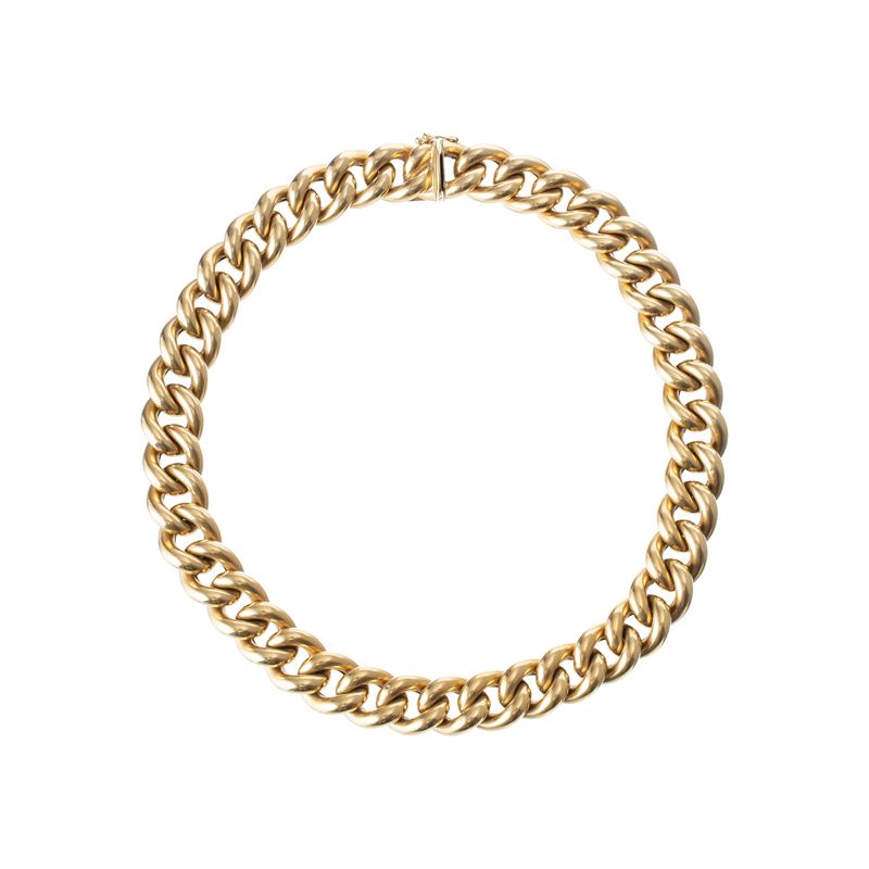 Collana a catena, oro giallo 18 kt