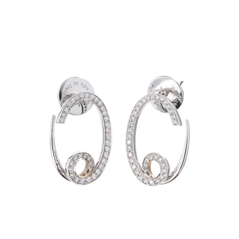 Salvini - Orecchini in oro bianco 18 kt con diamanti ct 0.51