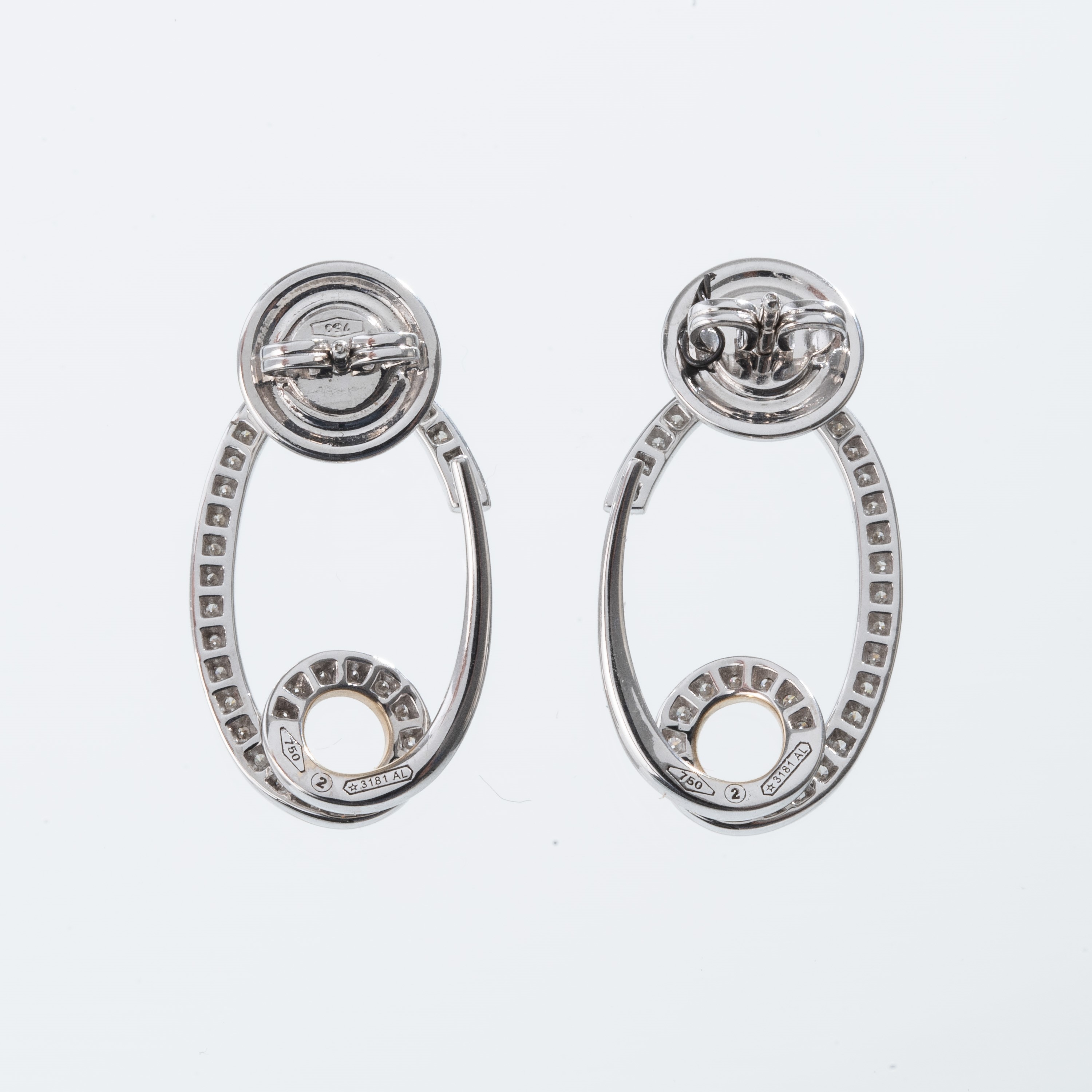 Salvini - Orecchini in oro bianco 18 kt con diamanti ct 0.51
