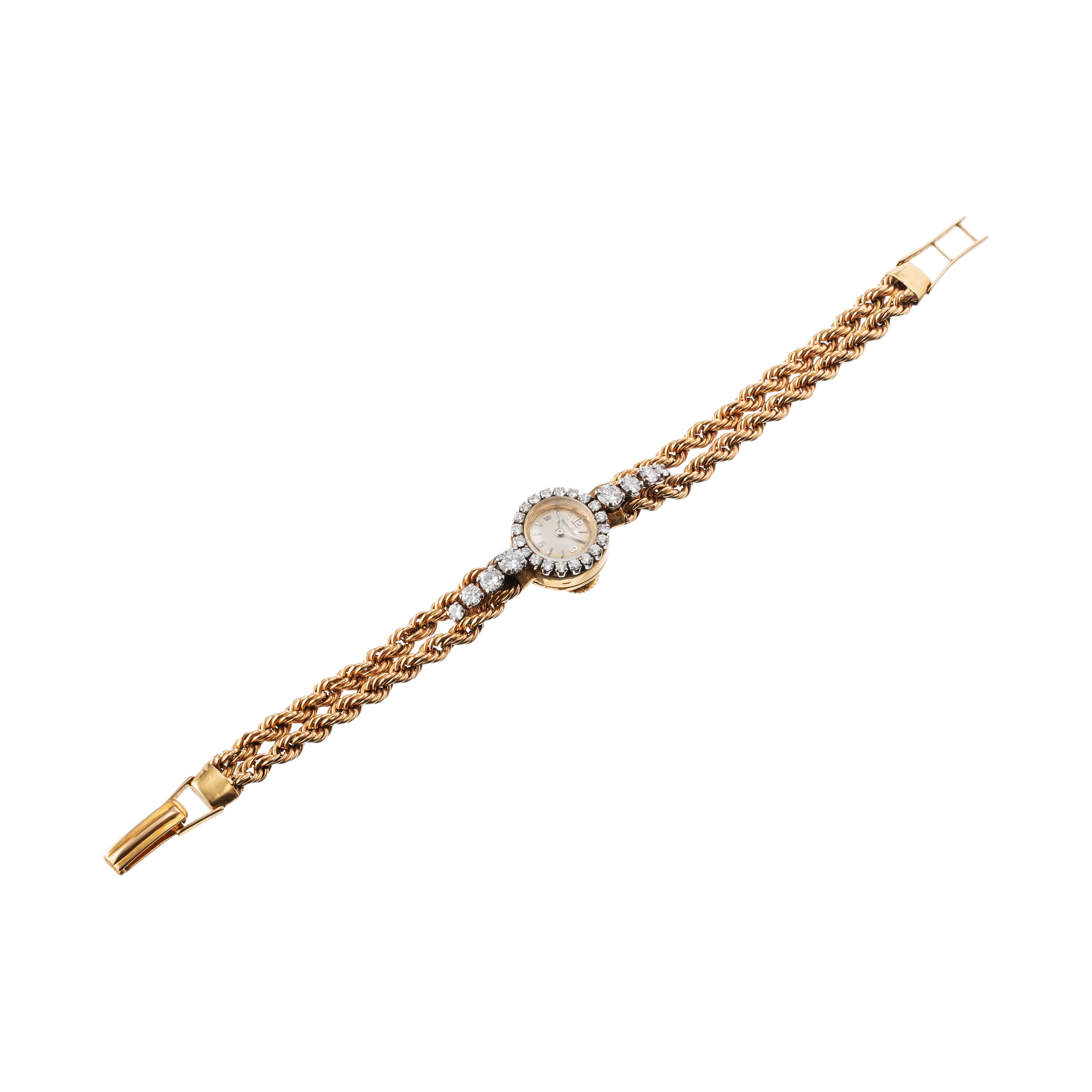 Jaeger le Coultre - Orologio gioiello in oro giallo e diamanti, anni '40/'50