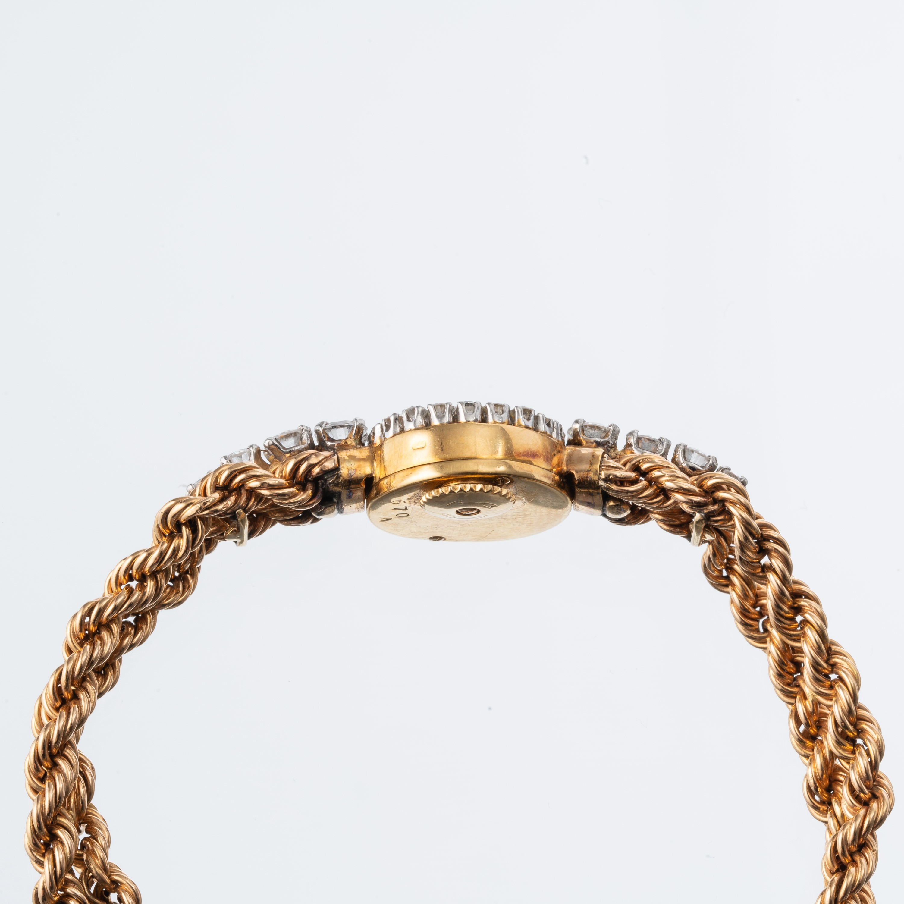 Jaeger le Coultre - Orologio gioiello in oro giallo e diamanti, anni '40/'50