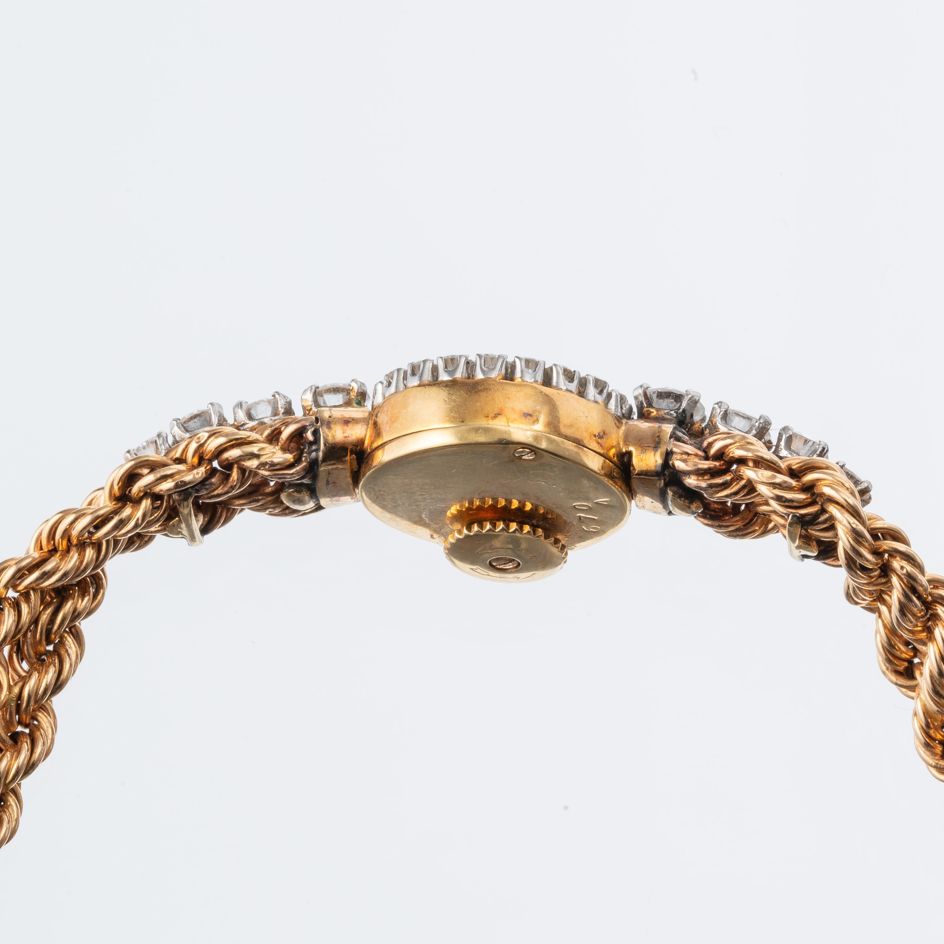 Jaeger le Coultre - Orologio gioiello in oro giallo e diamanti, anni '40/'50