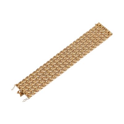 Bracciale in oro 18 kt con elementi stampati