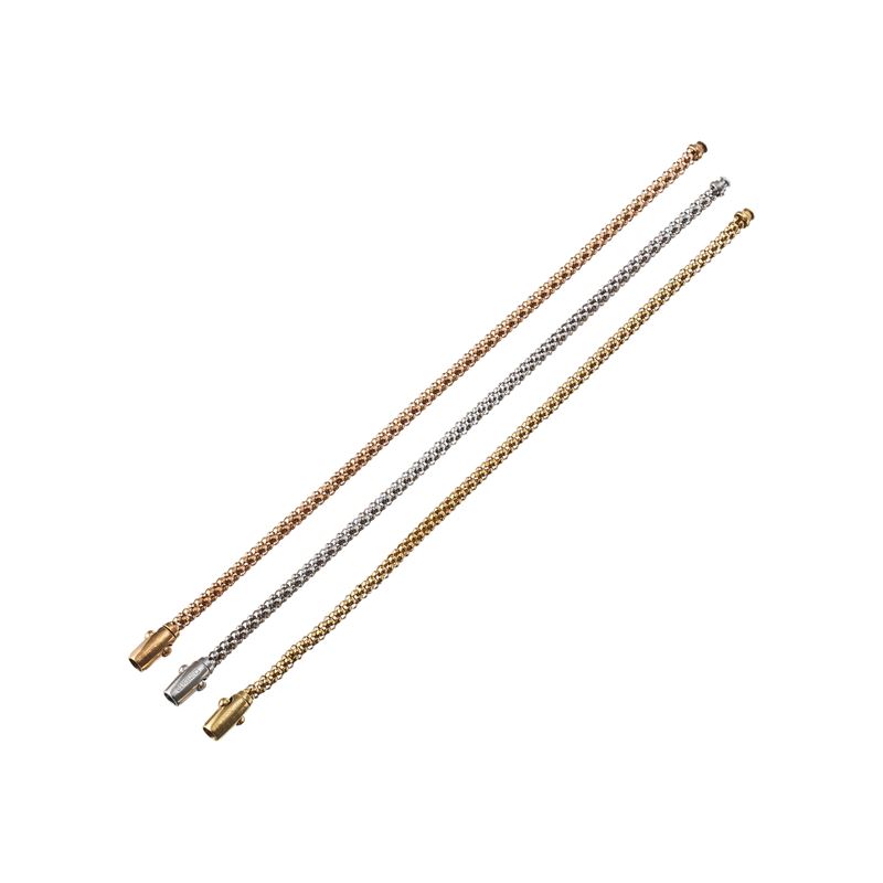 Chimento, Set di tre bracciali in oro 18 kt (oro giallo, oro rosa e oro bianco)