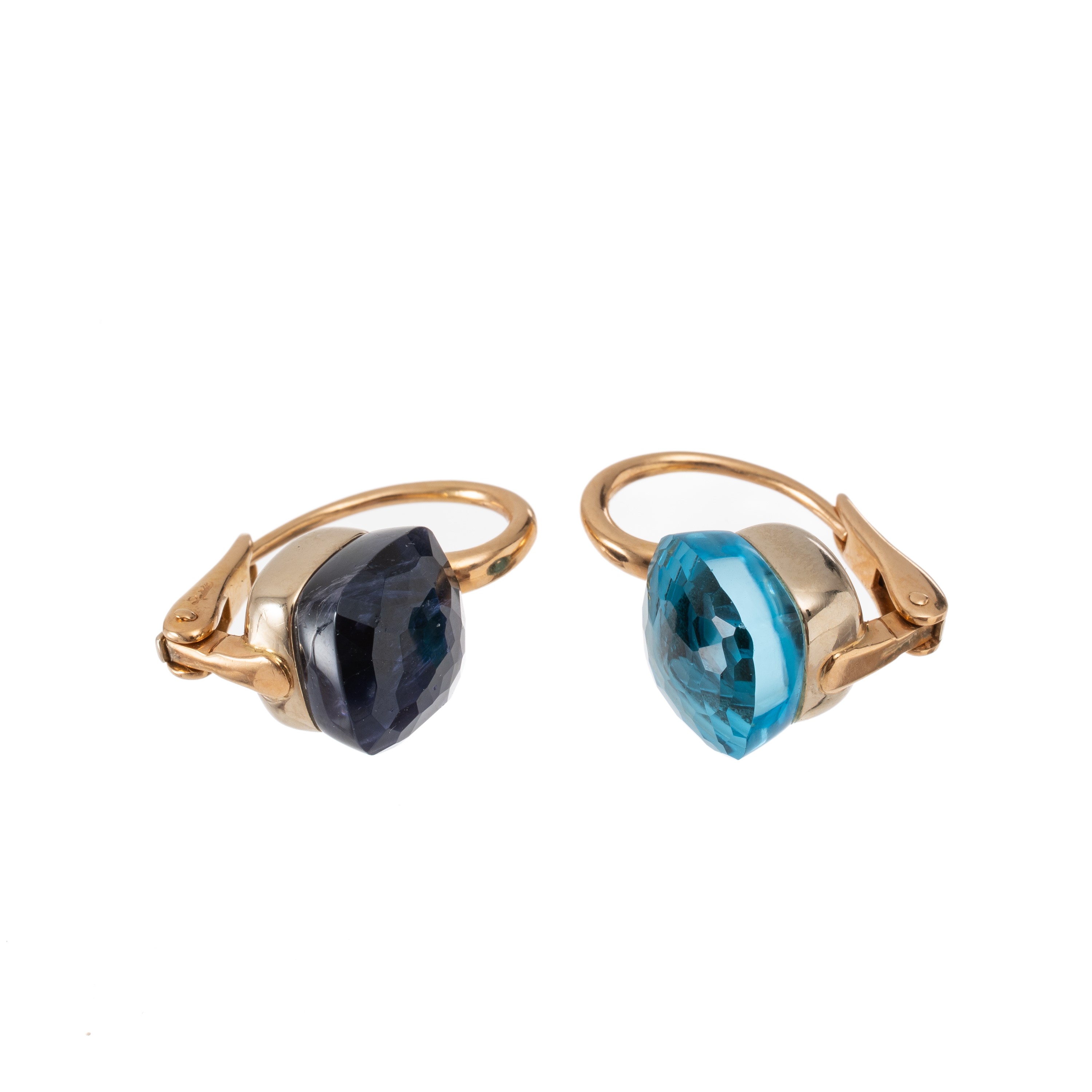 Pomellato - Orecchini in oro giallo 18 kt con ametista e topazio