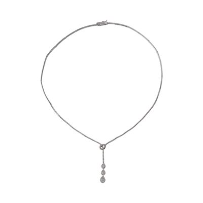 Girocollo rigido in oro bianco 18 kt con diamanti, 0.73 ct