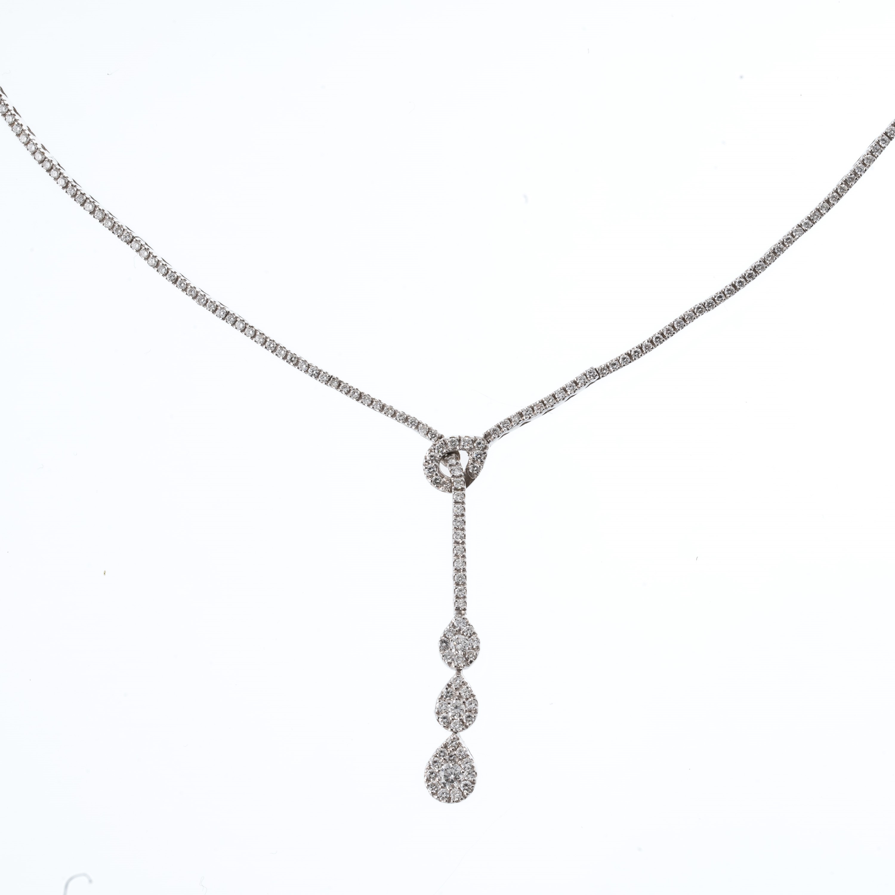 Girocollo rigido in oro bianco 18 kt con diamanti, 0.73 ct