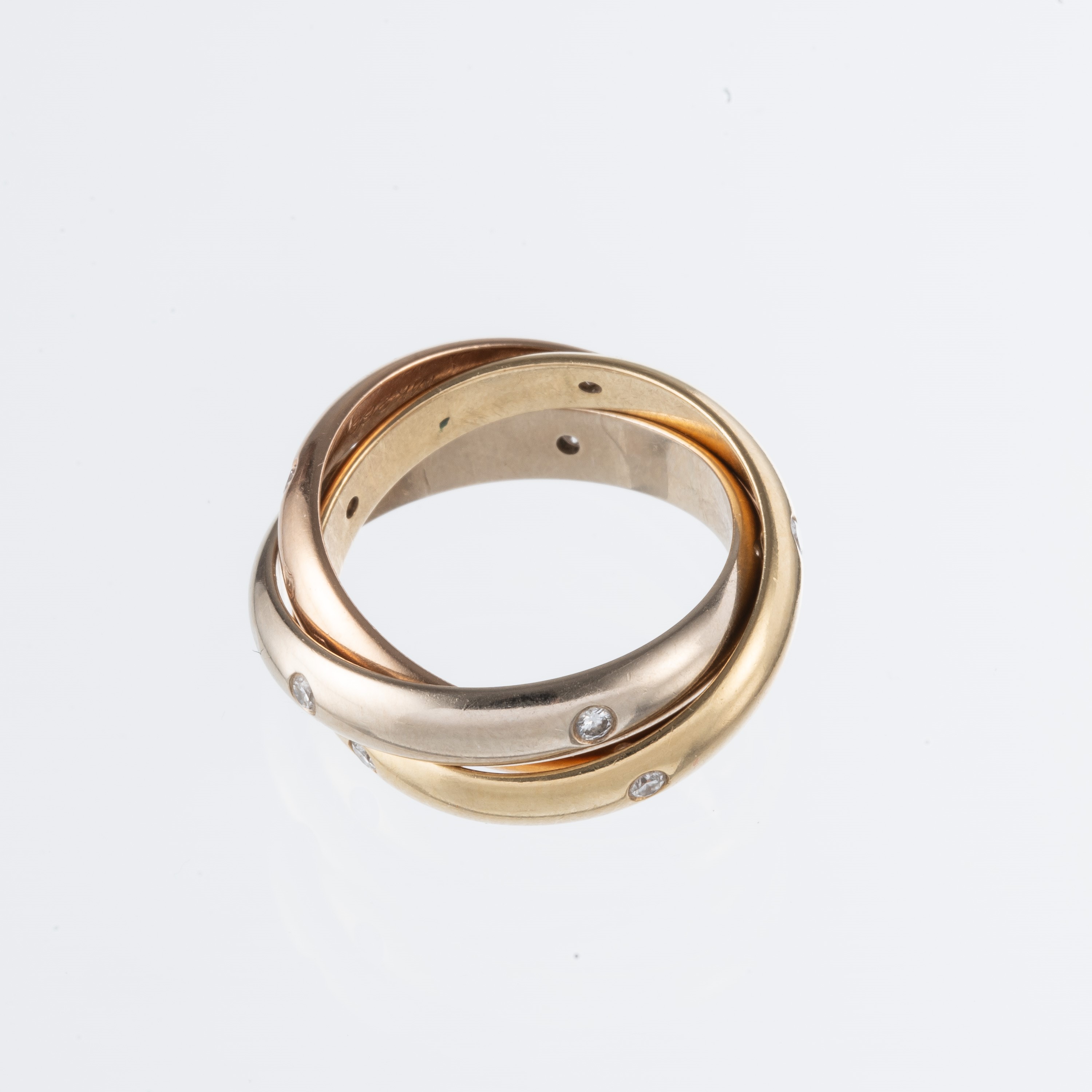 Cartier - Trinity — anello in oro giallo 18 kt, oro rosa 18 kt e oro bianco 18 kt