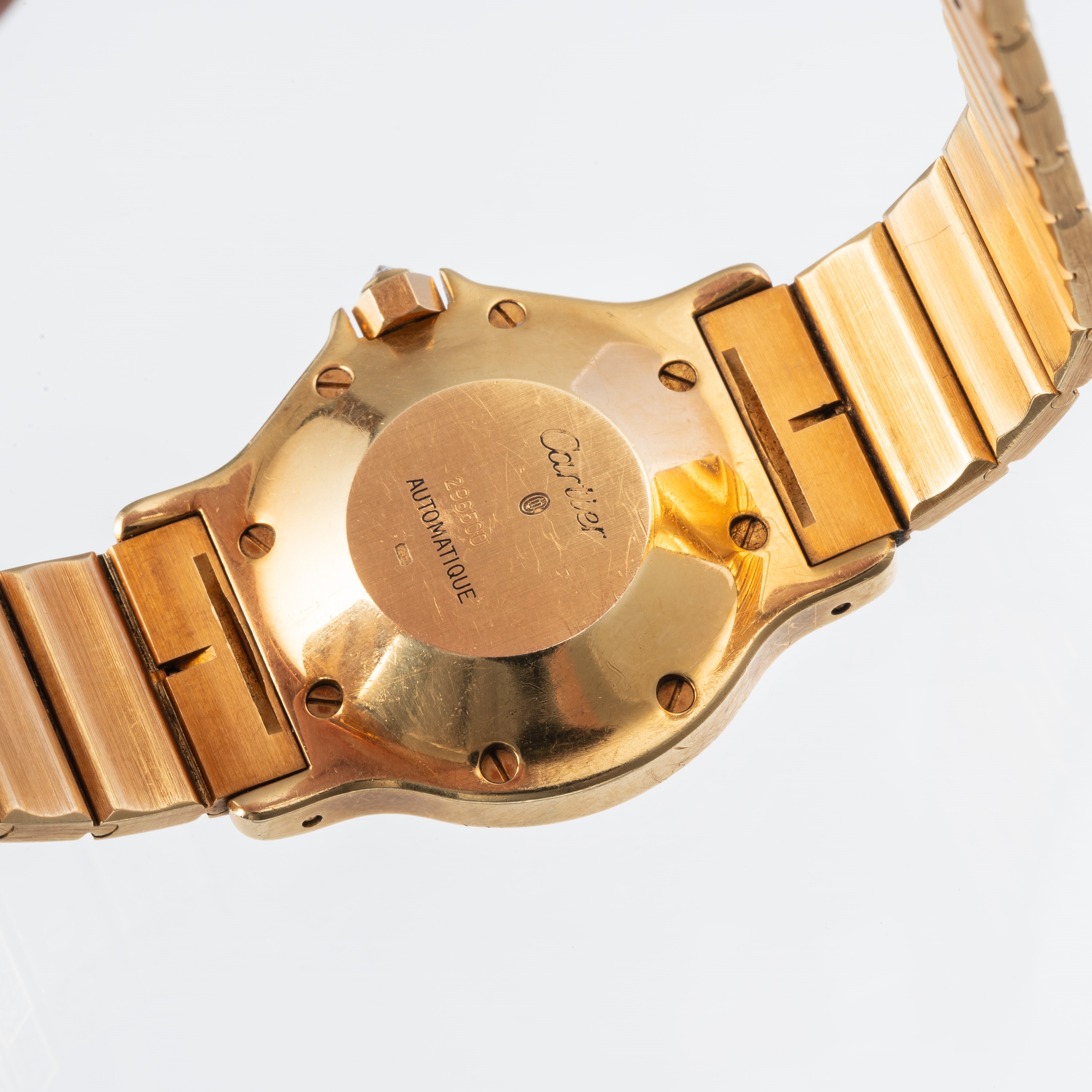 Cartier - Santos “Miss Universo” 1991, orologio automatico in oro giallo 18 kt con diamanti e qua...