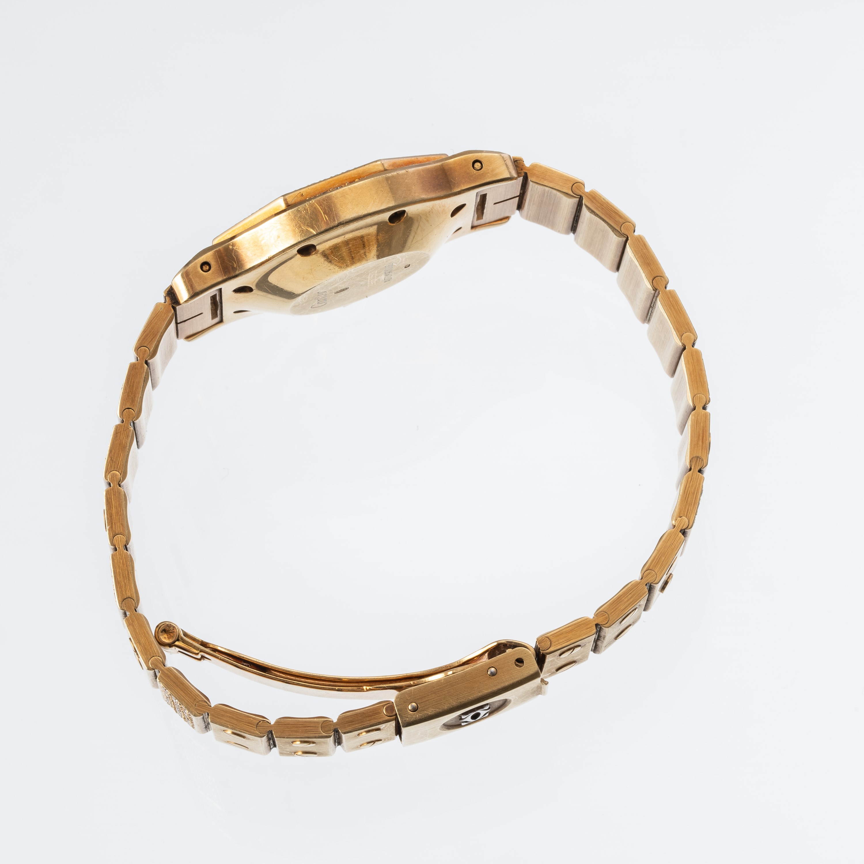 Cartier - Santos “Miss Universo” 1991, orologio automatico in oro giallo 18 kt con diamanti e qua...