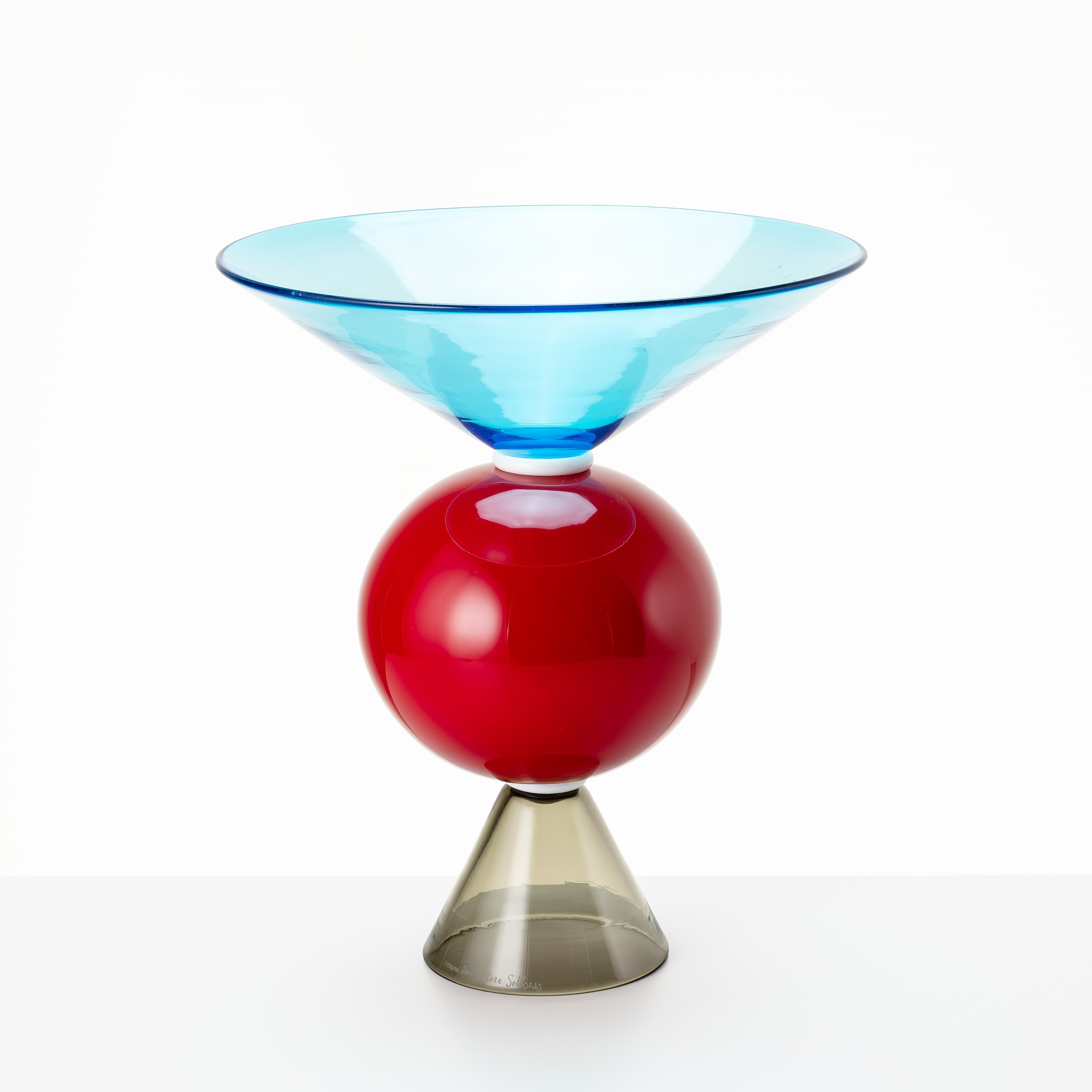 Ettore Sottsass Jr - Vaso “Oman” in vetro policromo soffiato a bocca
