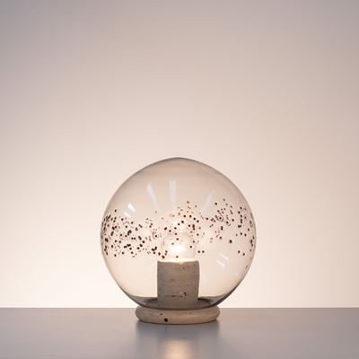 Lampada da tavolo in vetro soffiato
