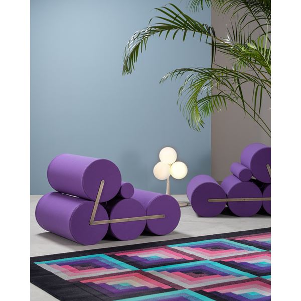 AURO TRIVELLATO, COPPIA DI POLTRONE LOUNGE 5 C
