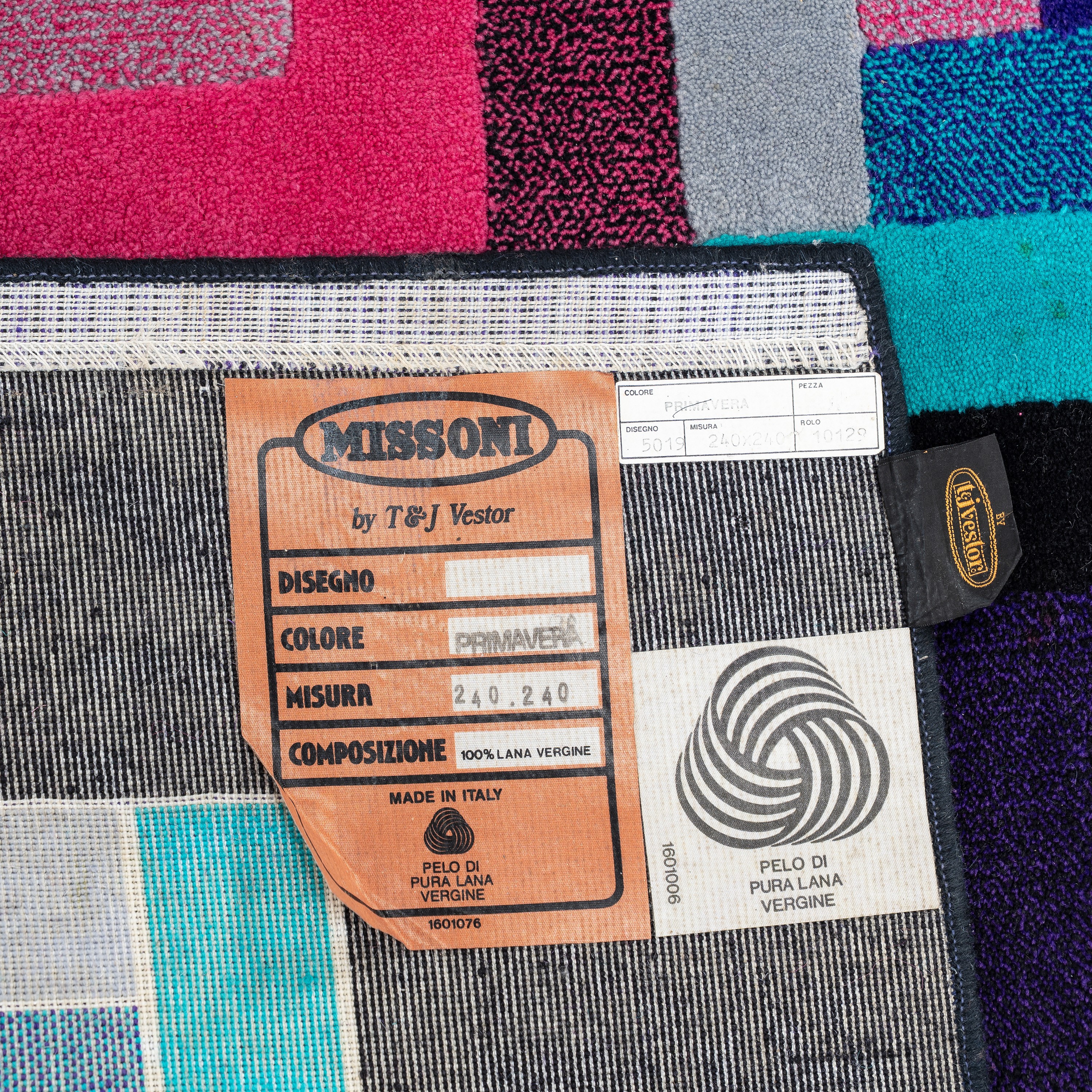 Missoni - Tappeto in lana con ordito in fibre artificiali