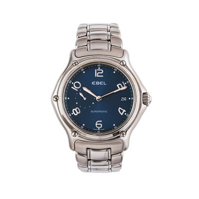 Orologio 1911 in acciaio con quadrante blu, piccoli secondi e datario