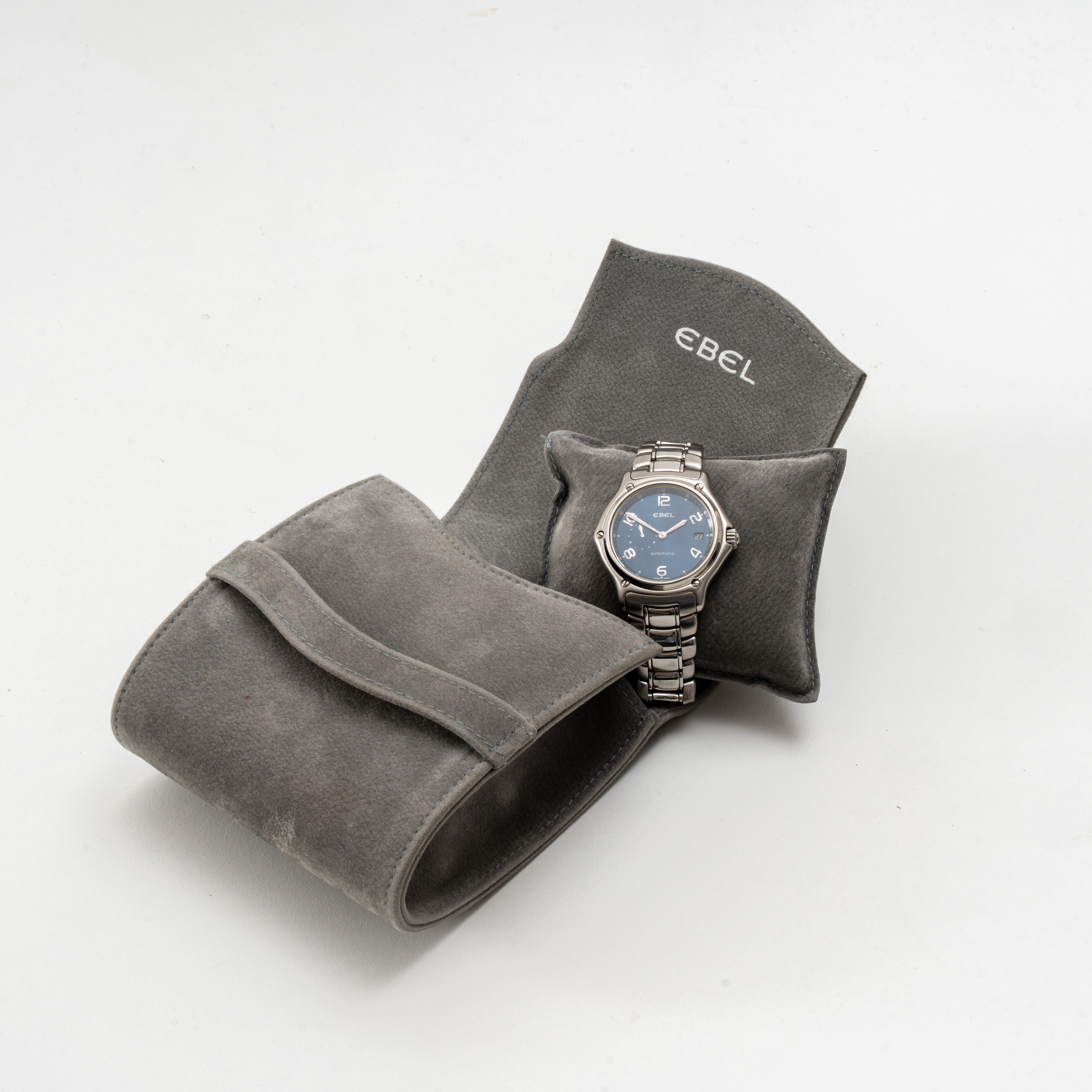 Ebel - Orologio 1911 in acciaio con quadrante blu, piccoli secondi e datario