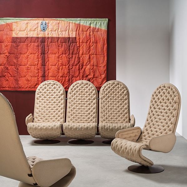 Verner Panton - VERNER PANTON, DIVANETTO MODULARE E DUE POLTRONE '1-2-3 DELUXE'