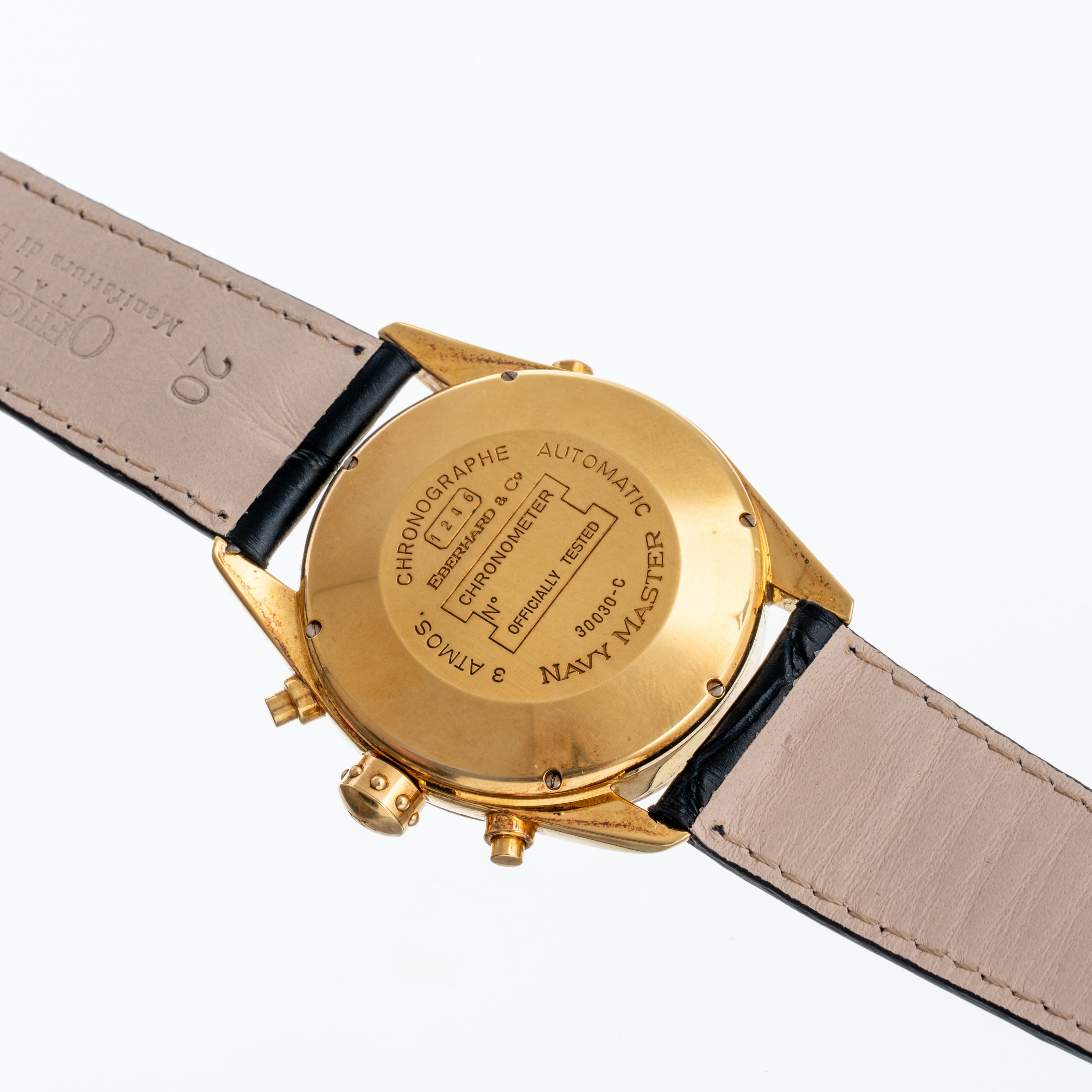 Eberhard - Navimaster 30030-C, cronografo in oro giallo 18 kt con calendario annuale e fasi lunar...