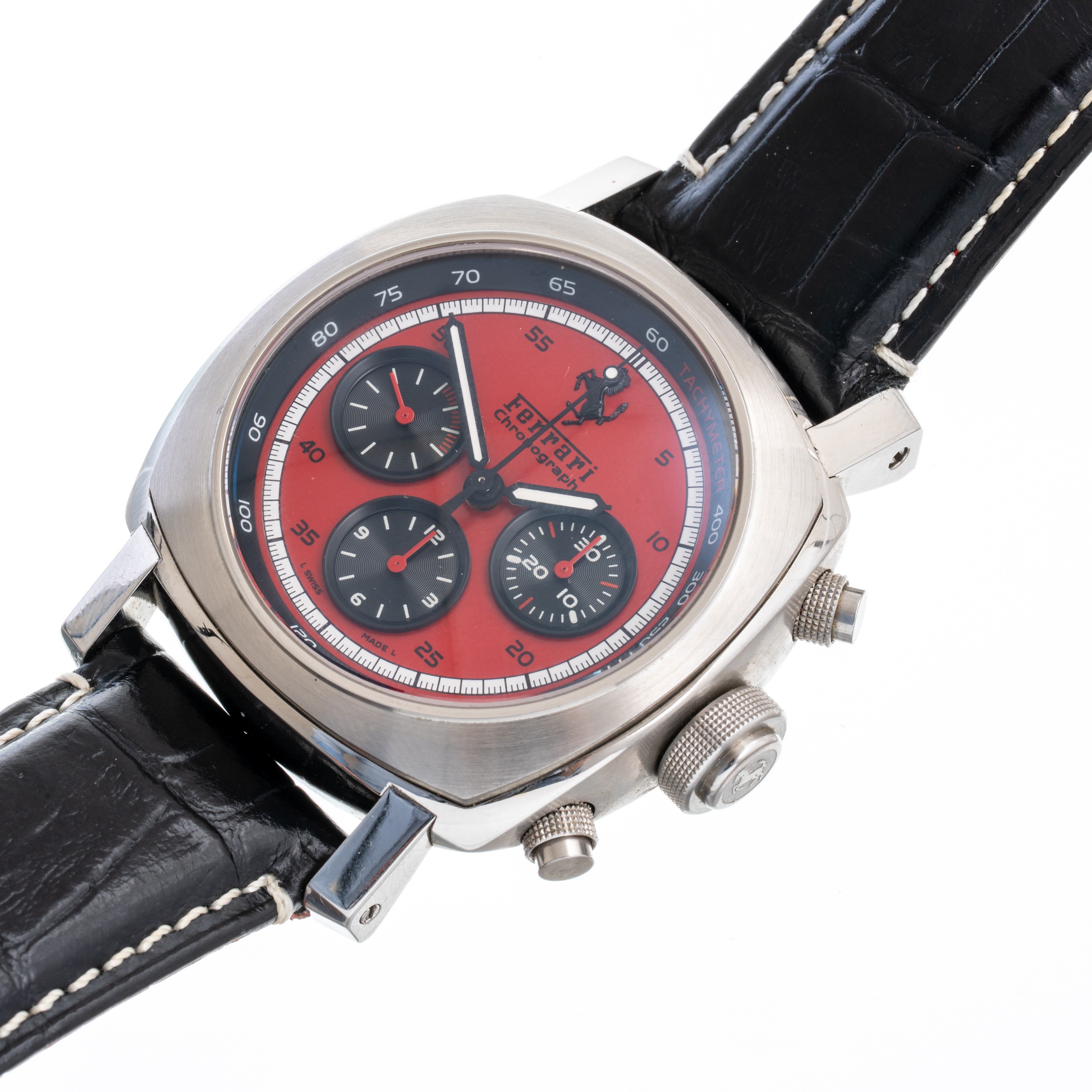 Panerai - Ferrari Granturismo Chronograph  FER 013, cronografo automatico in acciaio, quadrante r...