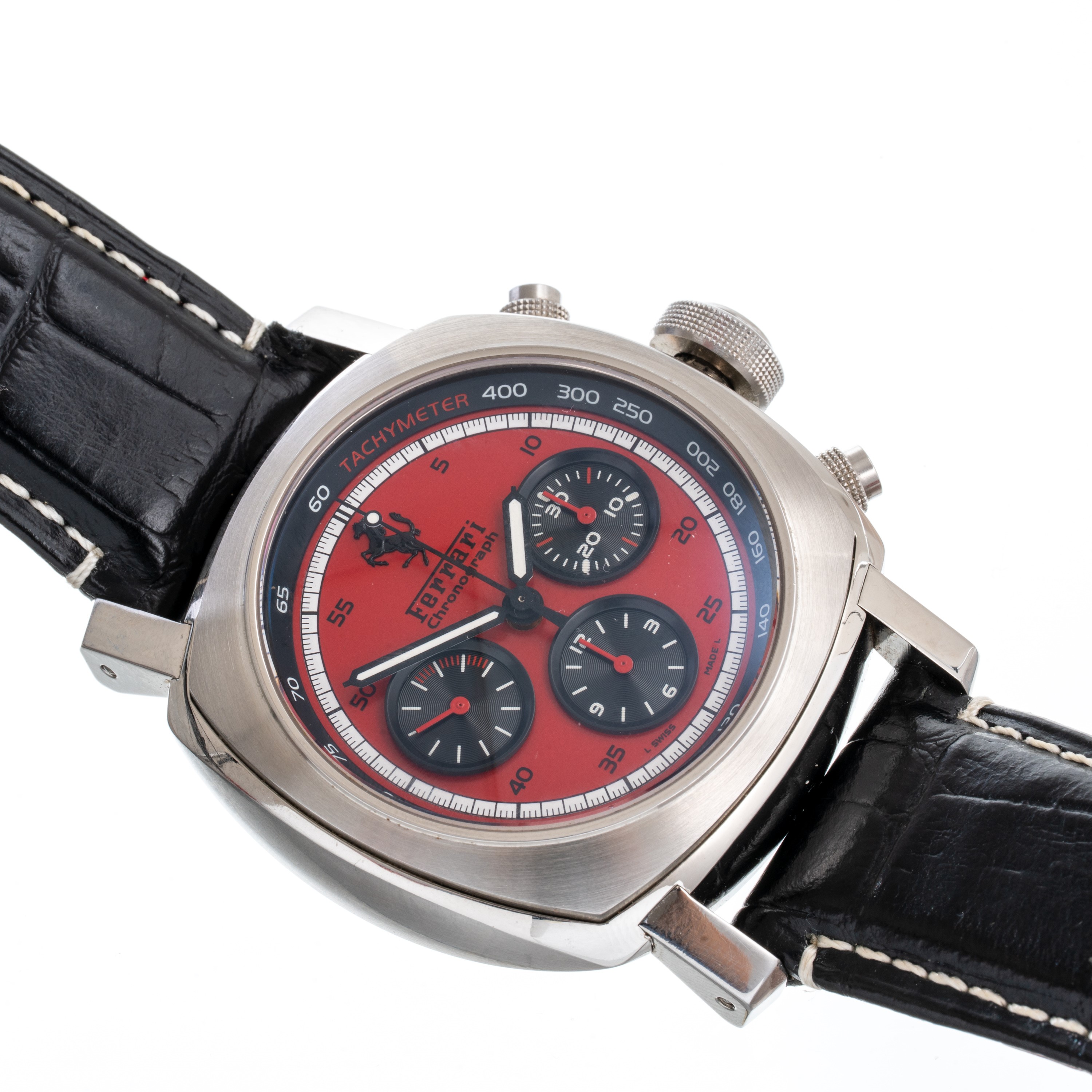 Panerai - Ferrari Granturismo Chronograph  FER 013, cronografo automatico in acciaio, quadrante r...