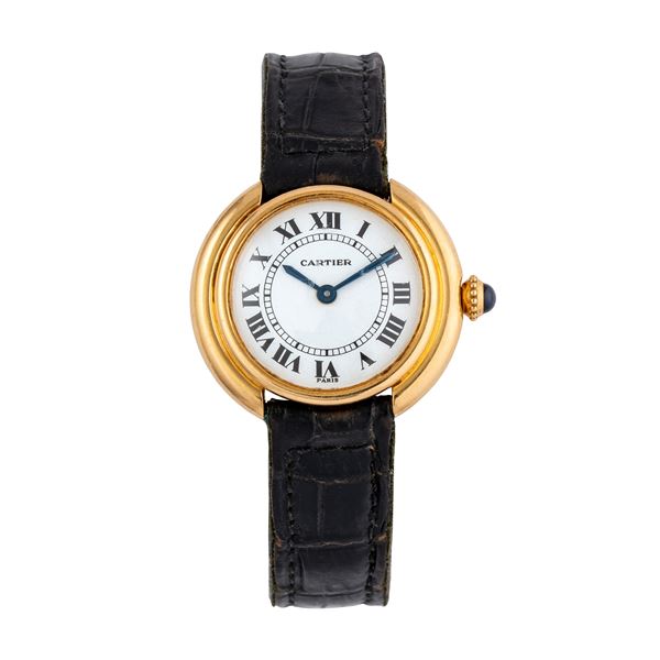 CARTIER - CARTIER - ELLIPSE OROLOGIO SOLO TEMPO A CARICA MANUALE IN ORO GIALLO 18K CON DEPLOYANTE ORO GIALLO 18KT.