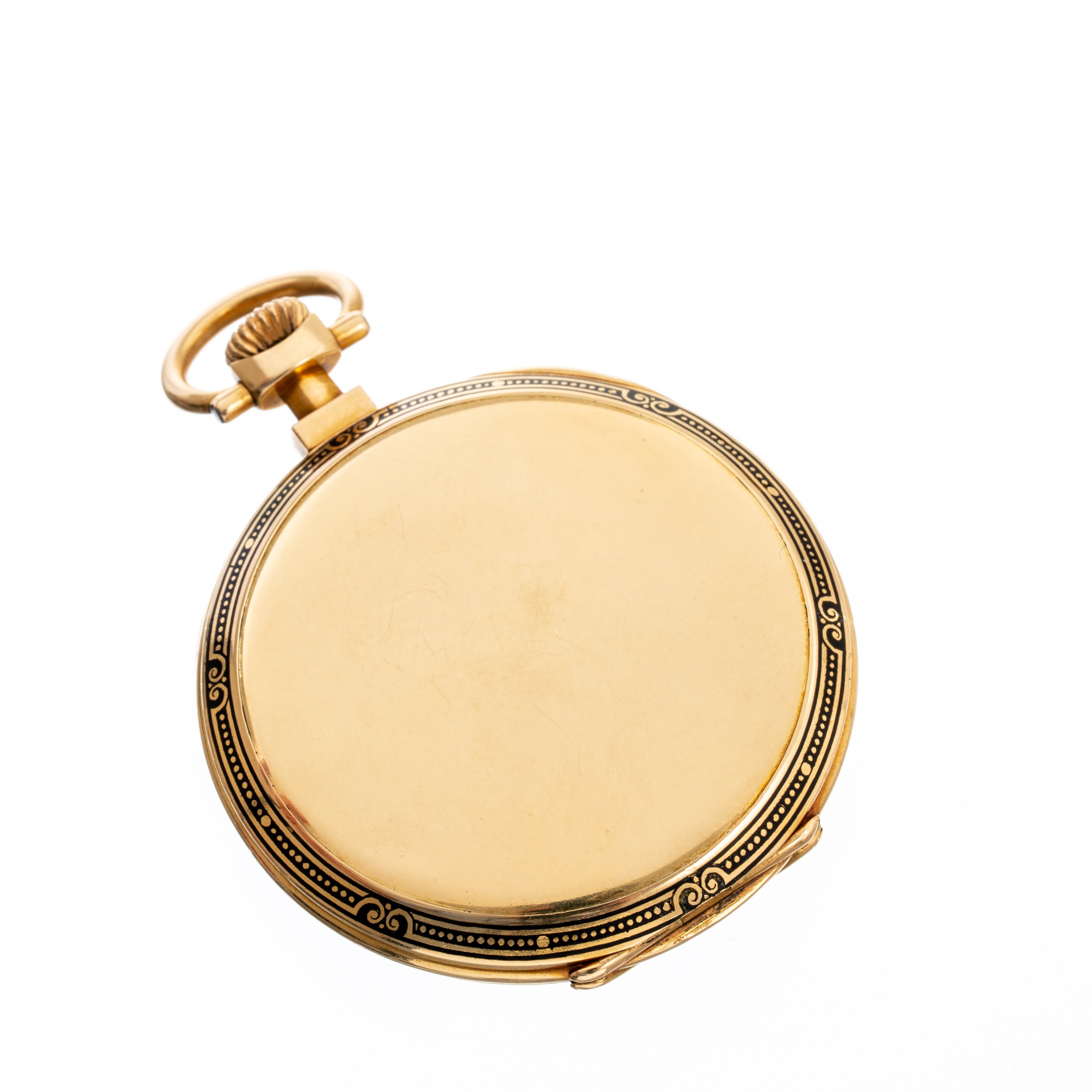 Patek Philippe - Orologio da tasca a carica manuale in oro giallo 18 kt con quadrante in porcella...