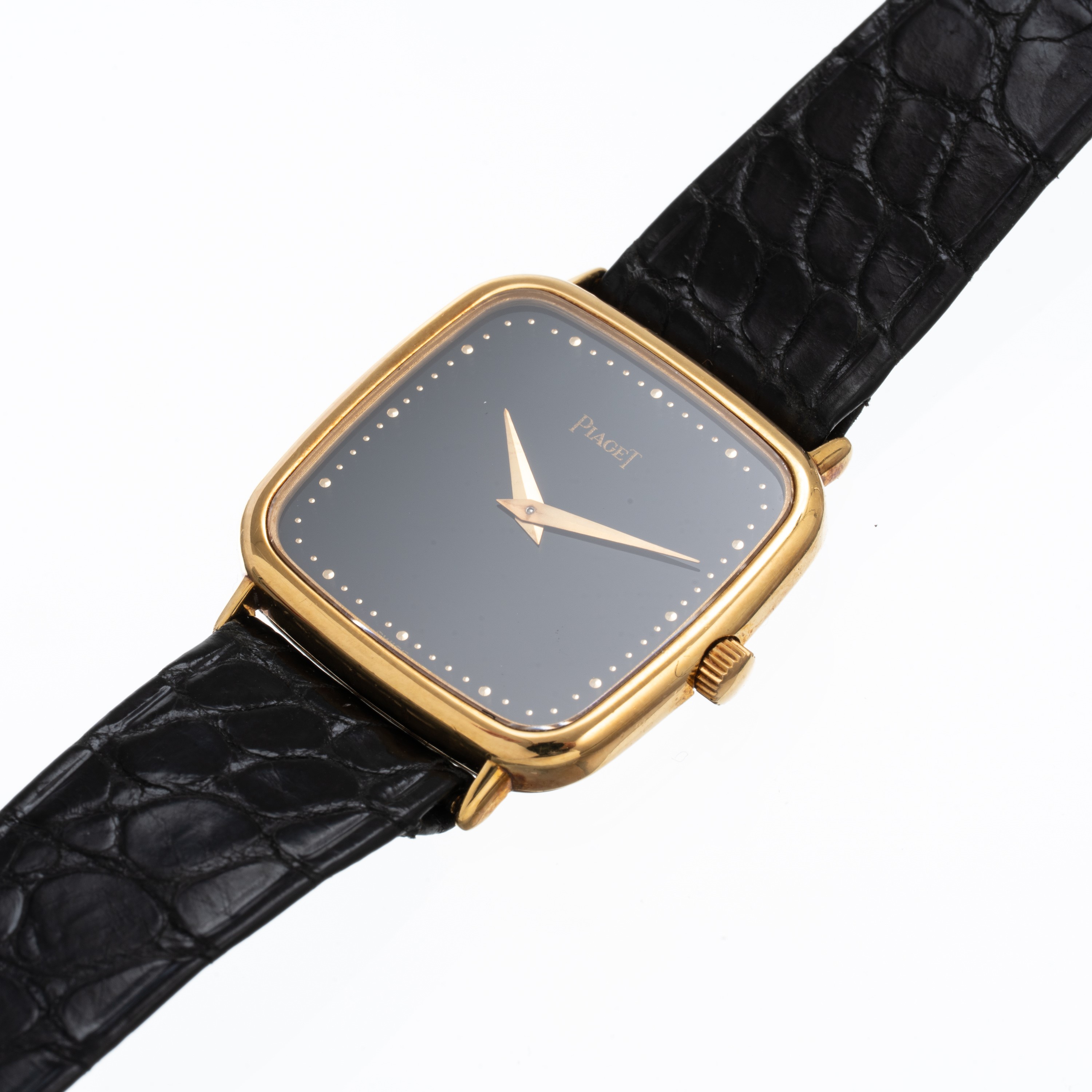 Piaget - Orologio da polso solo tempo manuale in oro giallo 18 kt con quadrante in onice