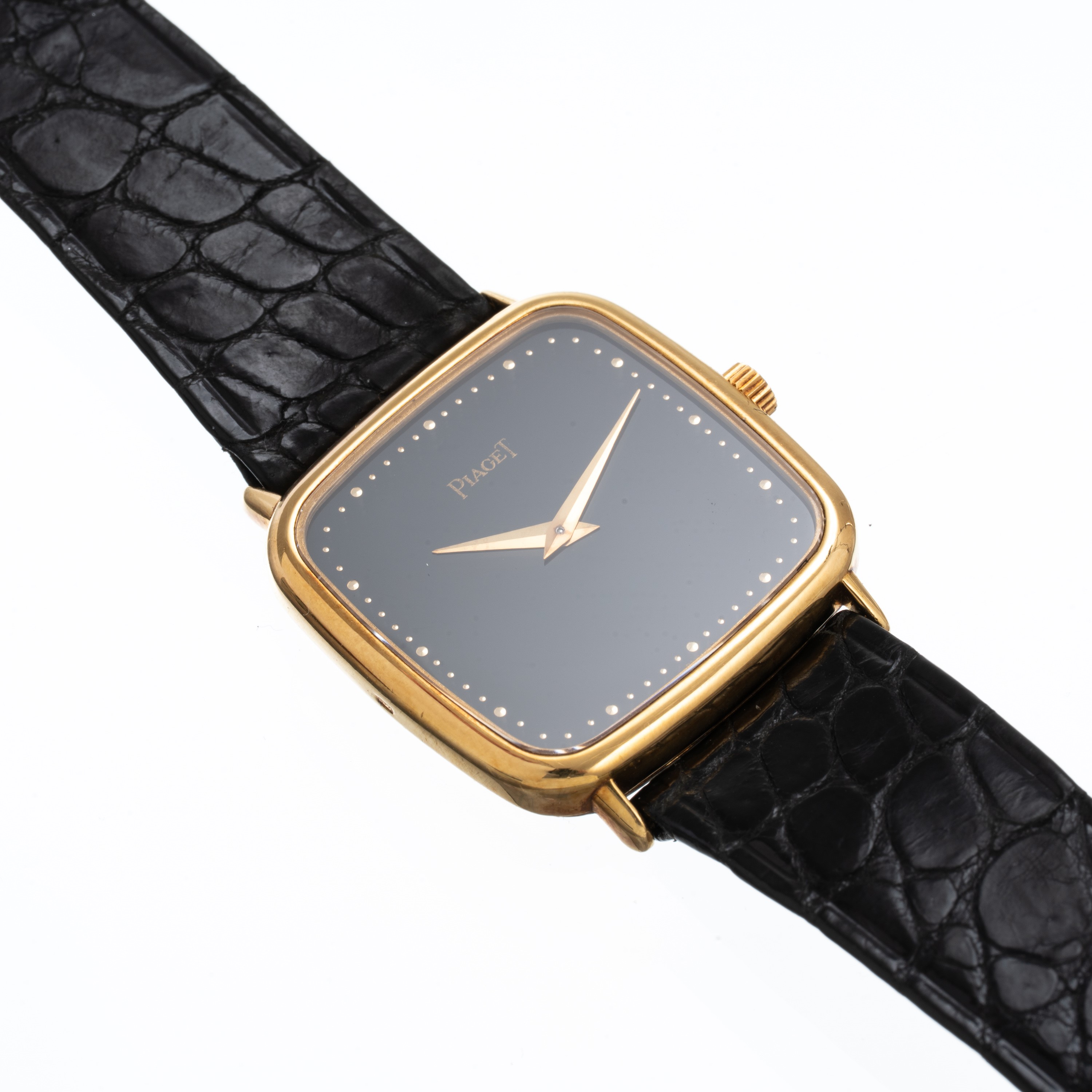 Piaget - Orologio da polso solo tempo manuale in oro giallo 18 kt con quadrante in onice