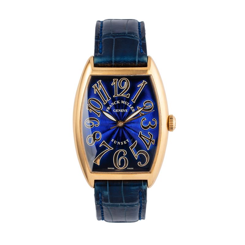 Franck Muller - Sunset 2852SC, orologio solo tempo in oro giallo 18kt con quadrante guilloché lac...