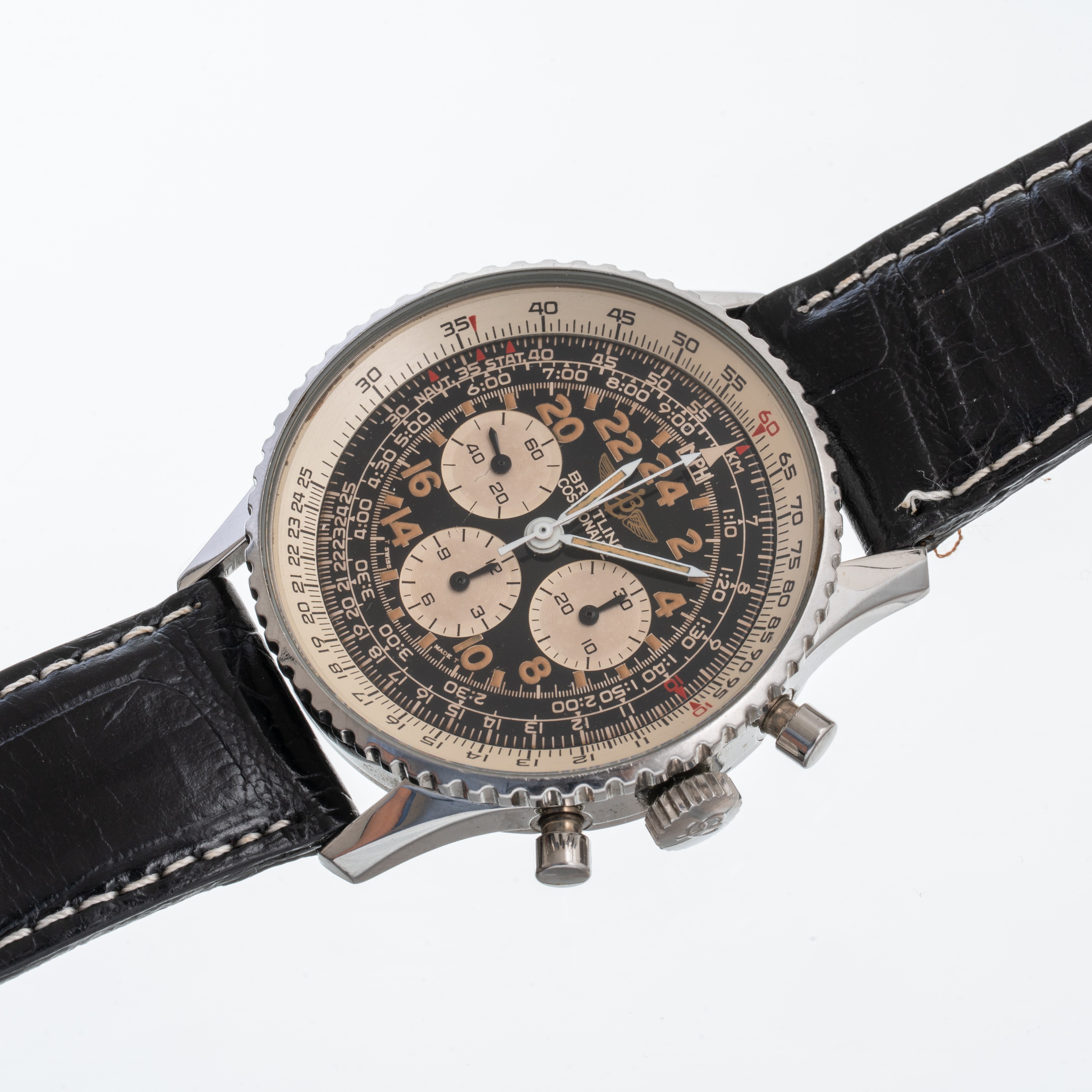 Breitling - Navitimer Cosmonaute 81600F, cronografo in acciaio a carica manuale con quadrante 24 ...