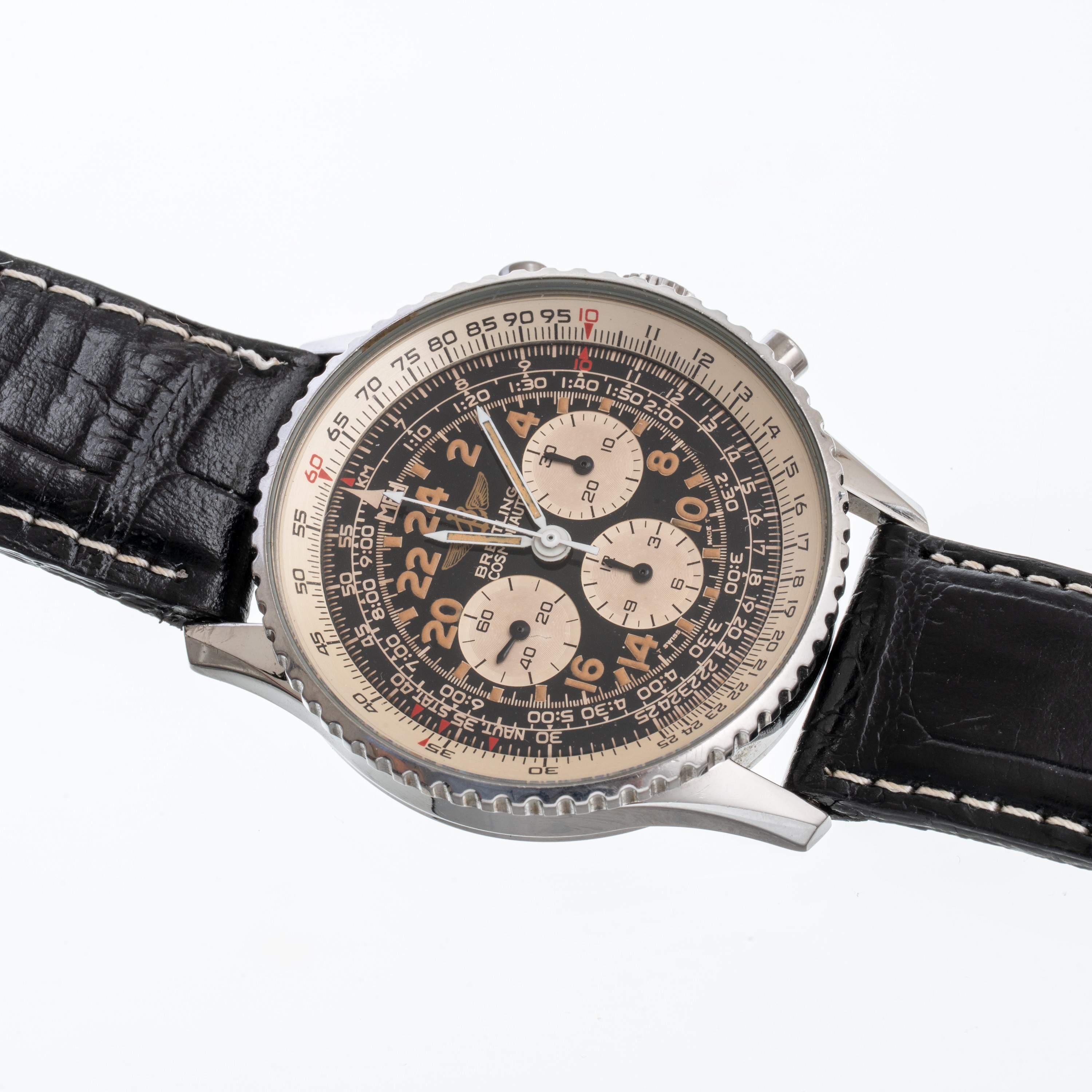 Breitling - Navitimer Cosmonaute 81600F, cronografo in acciaio a carica manuale con quadrante 24 ...