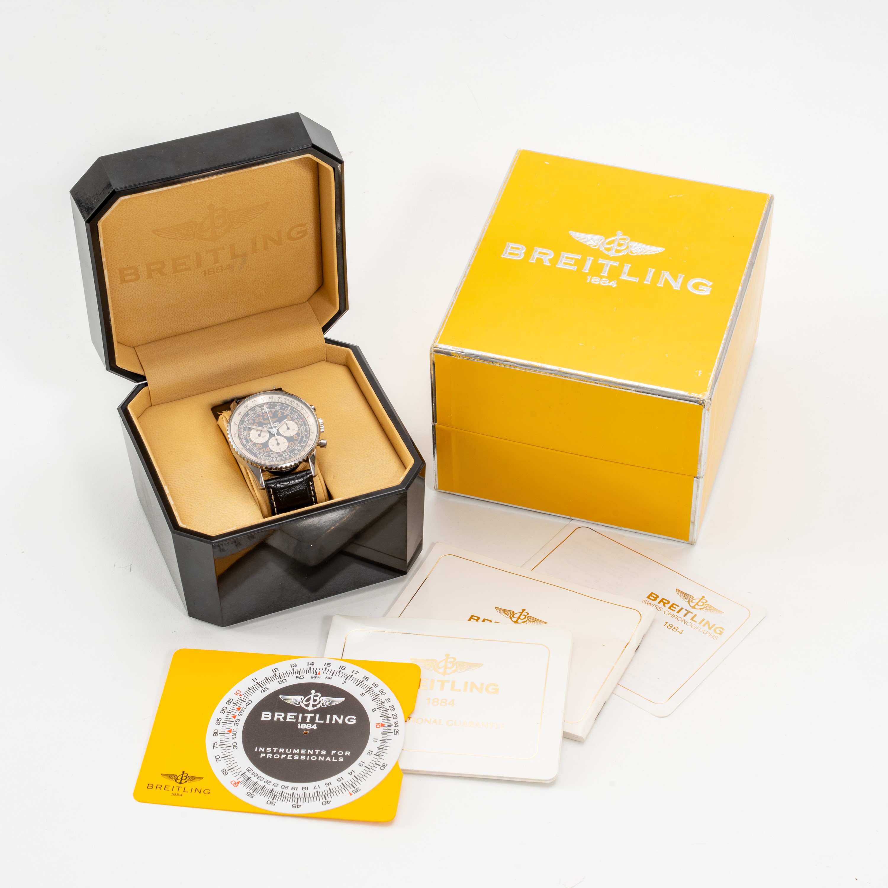 Breitling - Navitimer Cosmonaute 81600F, cronografo in acciaio a carica manuale con quadrante 24 ...