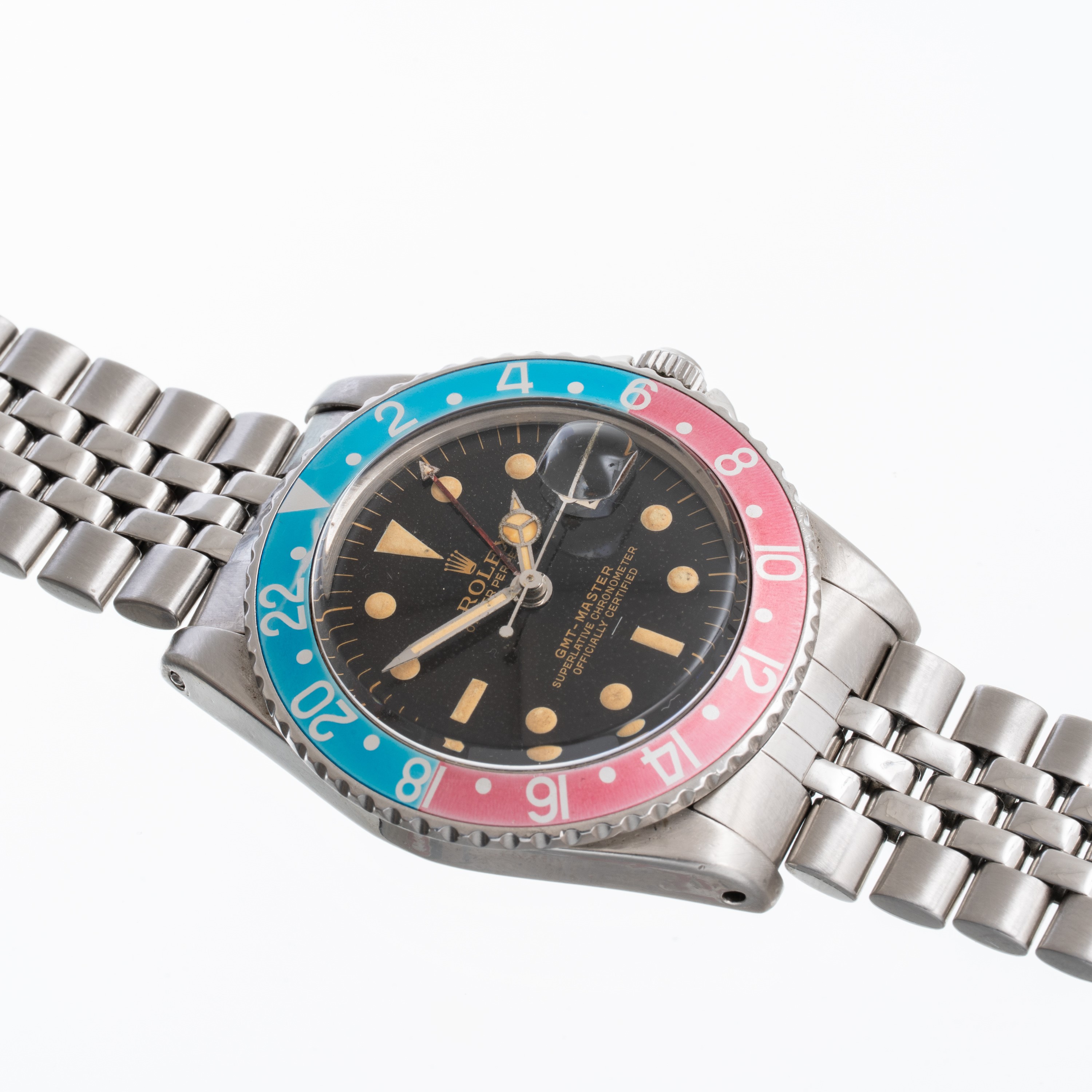 Rolex - GMT-Master ref. 1675 (cal. 1560), orologio automatico in acciaio con quadrante marrone e ...