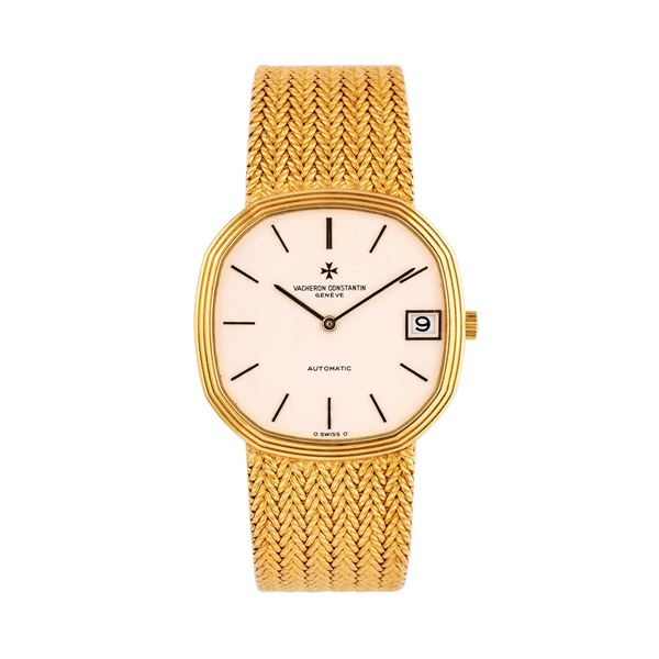 VACHERON CONSTANTIN - VACHERON CONSTANTIN - ULTRATHIN OROLOGIO A CARICA AUTOMATICA IN ORO GIALLO 18KT CON BRACCIALE INTEGRATO E QUADRANTE BIANCO CON DATARIO AD ORE TRE