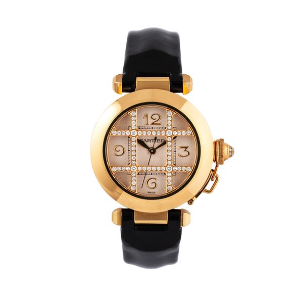 CARTIER - CARTIER - PASHA GRILLE OROLOGIO SOLO TEMPO A CARICA AUTOMATICA IN ORO GIALLO 18KT