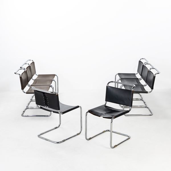 Marcel Breuer - MARCEL BREUER, OTTO SEDIE 'CANTILEVER' O 'B33'