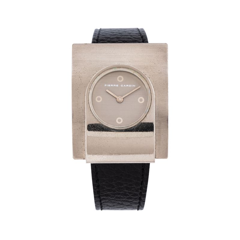 Pierre Cardin - Tank — orologio solo tempo a carica manuale con quadrante grigio
