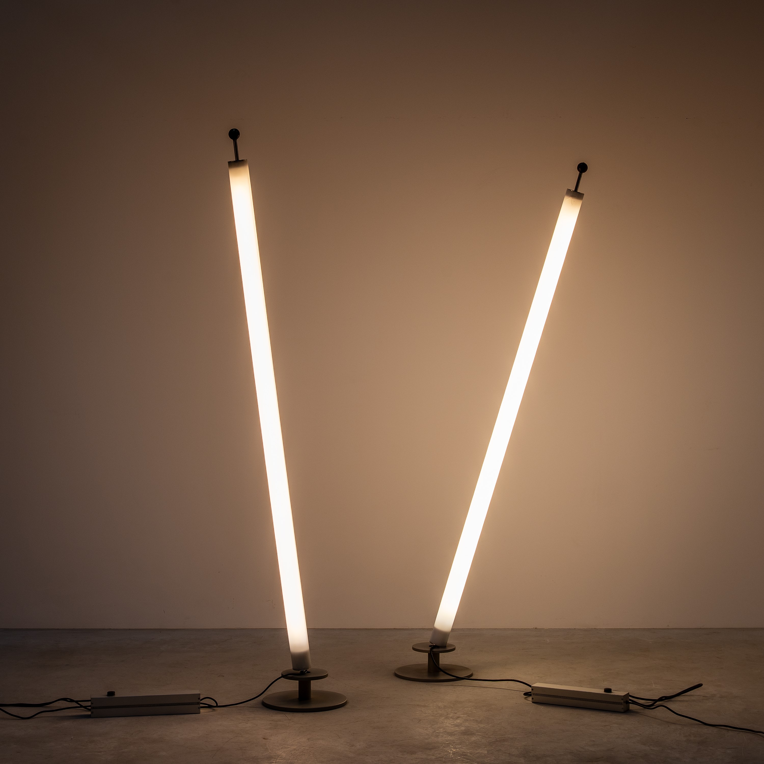 Christian Deuber - Coppia di piantane “Tube”