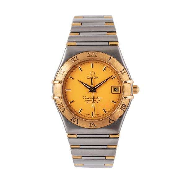 OMEGA - OMEGA - CONSTELLATION AUTOMATIC OROLOGIO SOLO TEMPO A CARICA AUTOMATICA IN ACCIAIO E ORO 18KT CON QUADRANTE CHAMPAGNE