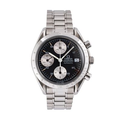 Speedmaster Automatic Date Cronografo in acciaio con quadrante nero